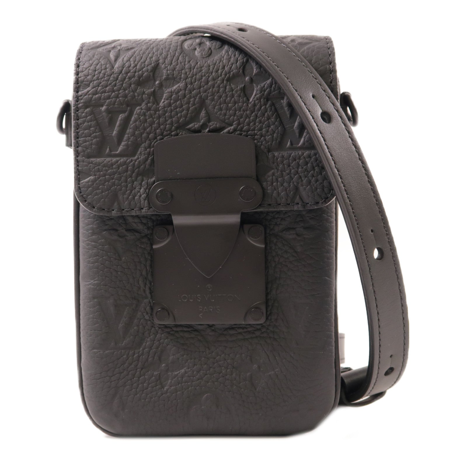 LOUIS VUITTON Monogram Taurillon S-Lock Vertical肩背袋