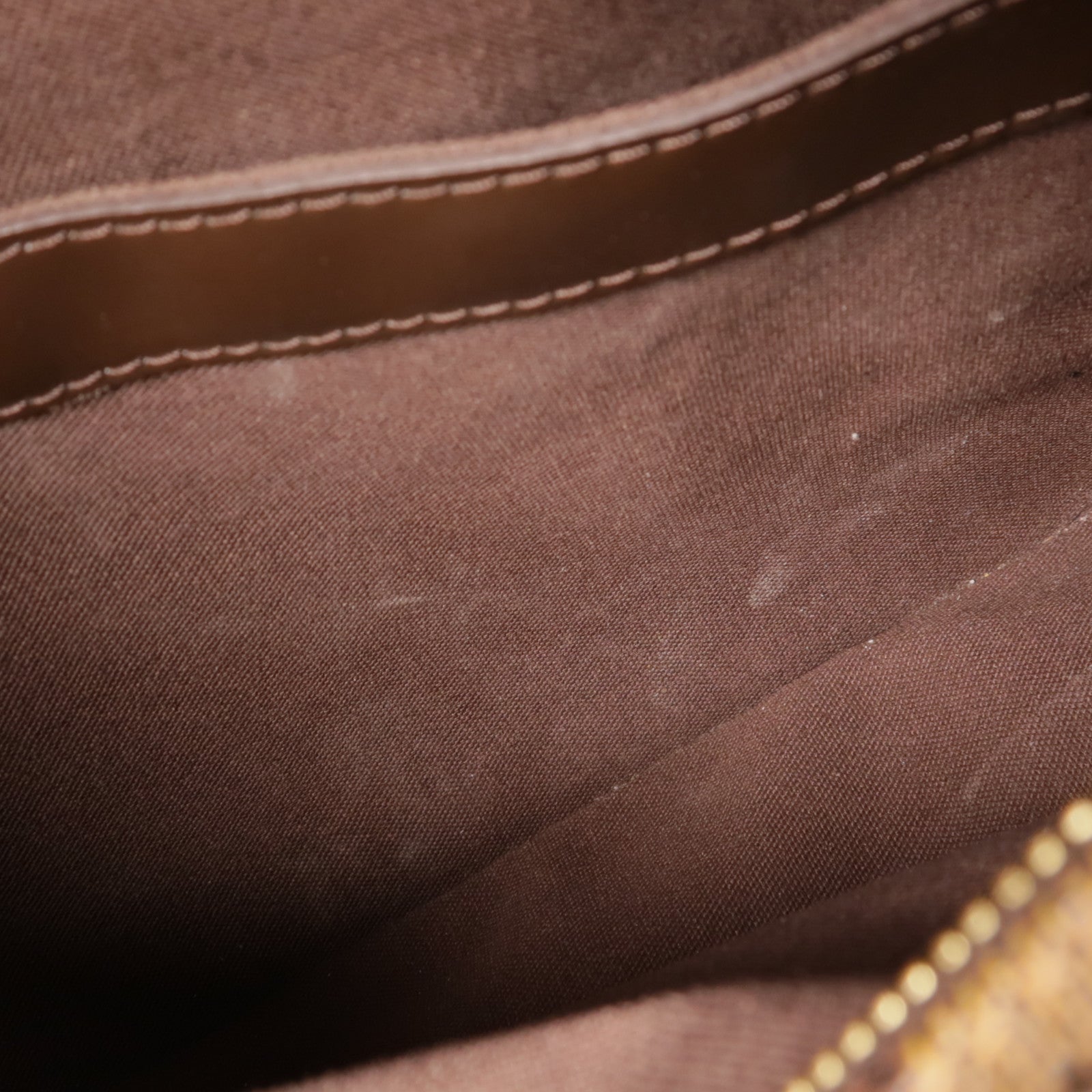 LOUIS VUITTON Damier Naviglio金扣肩背袋棕色