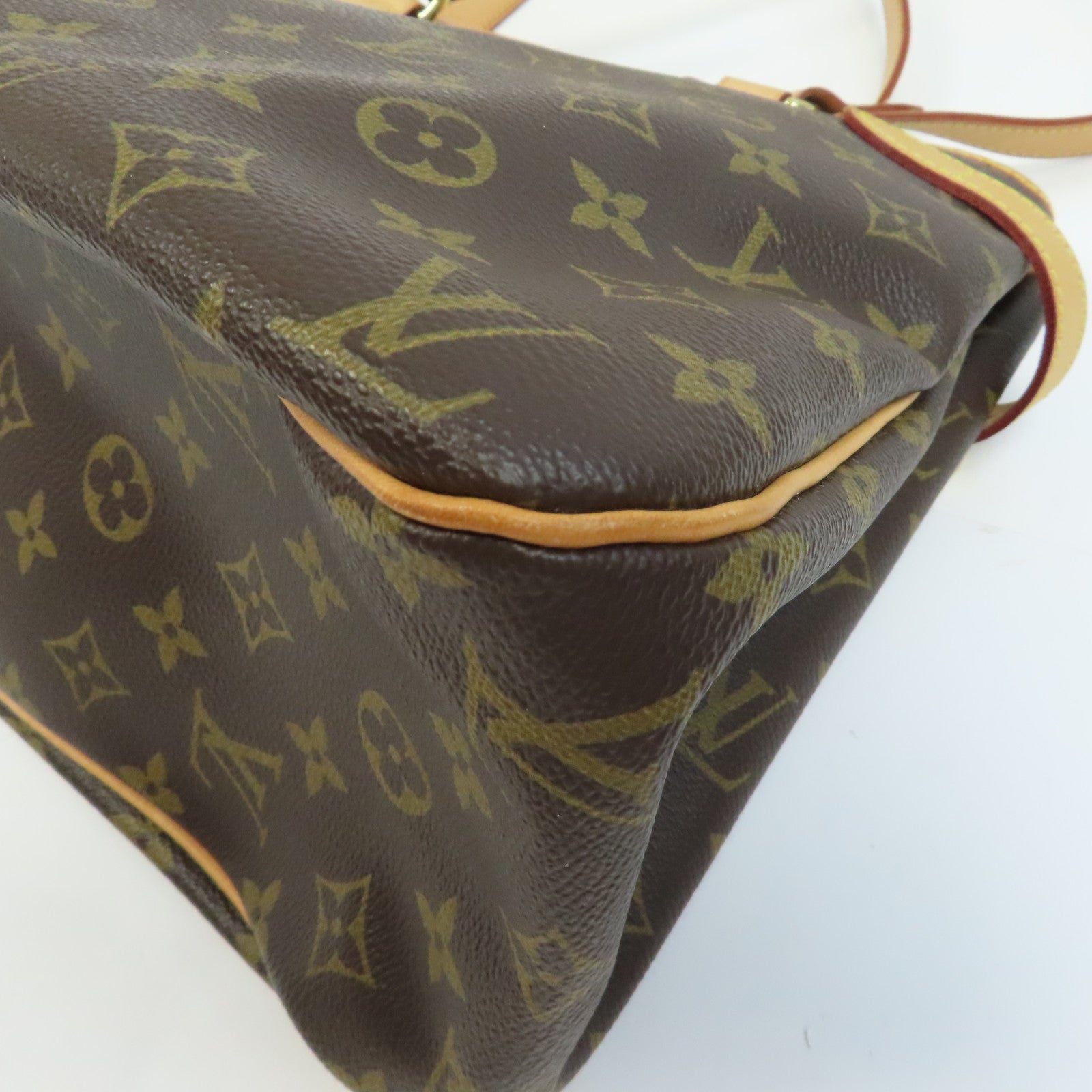 LOUIS VUITTON Monogram Batignolles Horizontal金扣肩背袋啡色