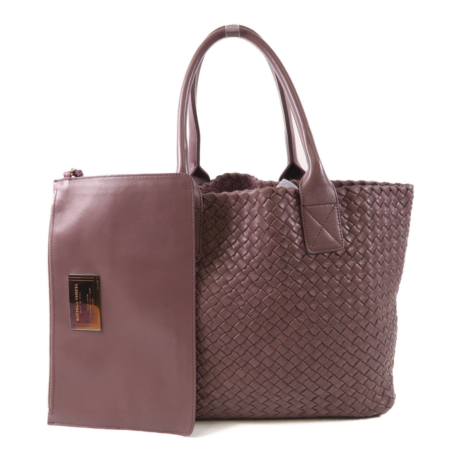 BOTTEGA VENETA BV Tote Bag Lambskin Leather Purple 141498