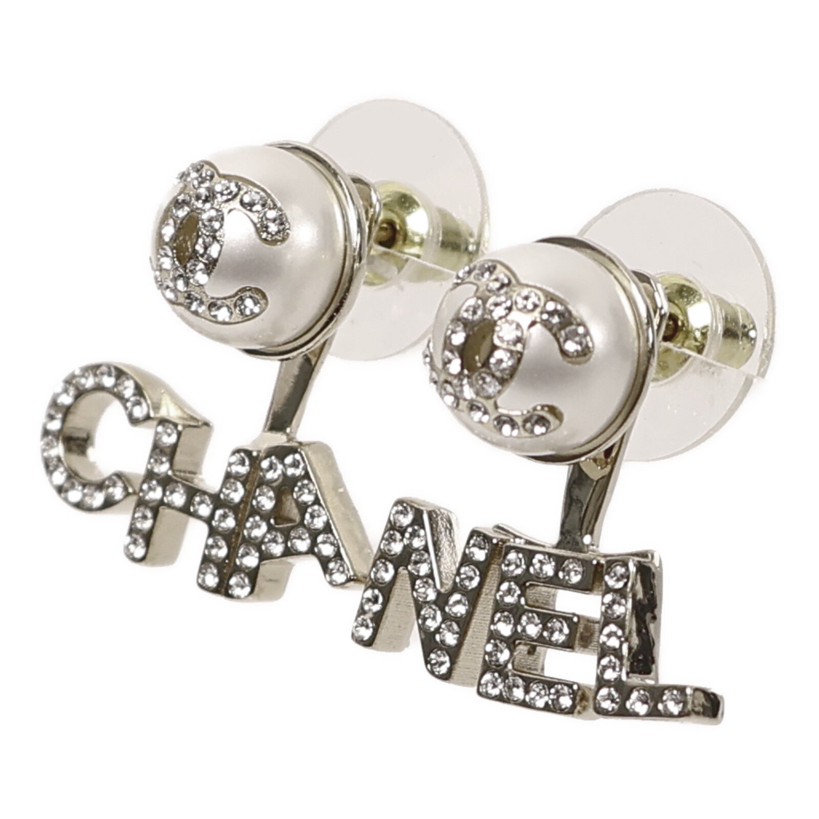 CHANEL 金屬/水晶Earring耳環