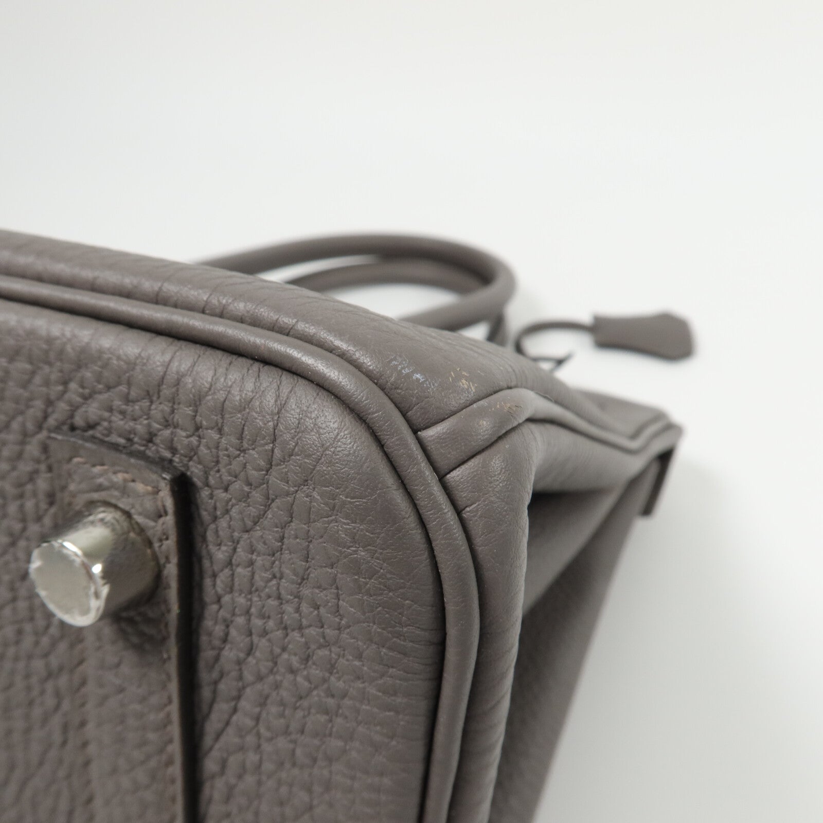 HERMES Togo皮革Birkin 30手挽袋Etain