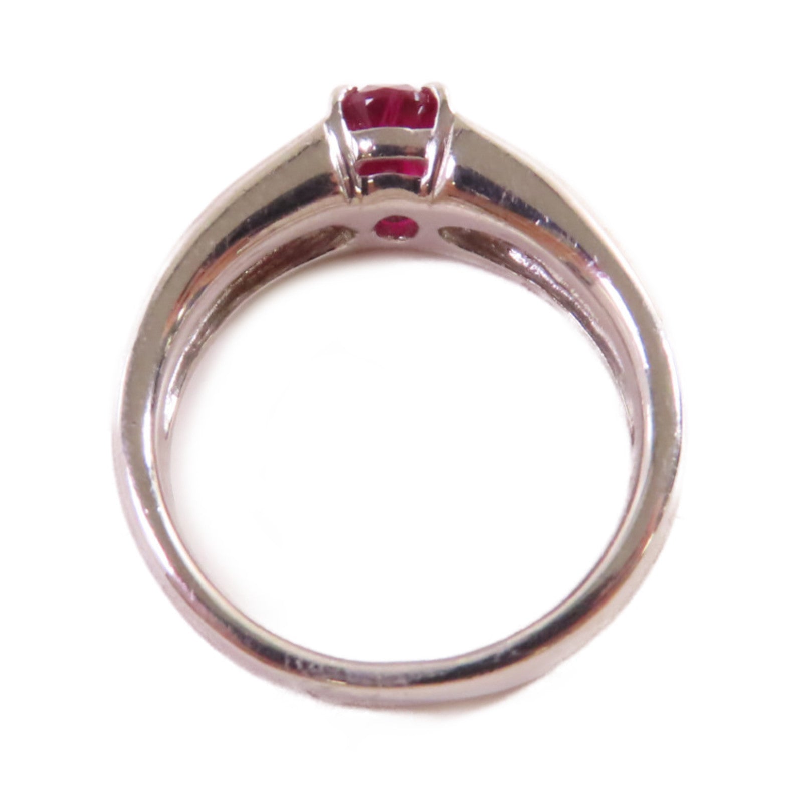 JEWELRY 【激減優惠】PT900鉑金/1.177ct紅寶石/0.35ct鑽石Ruby Diamond Ring戒指US#5.25