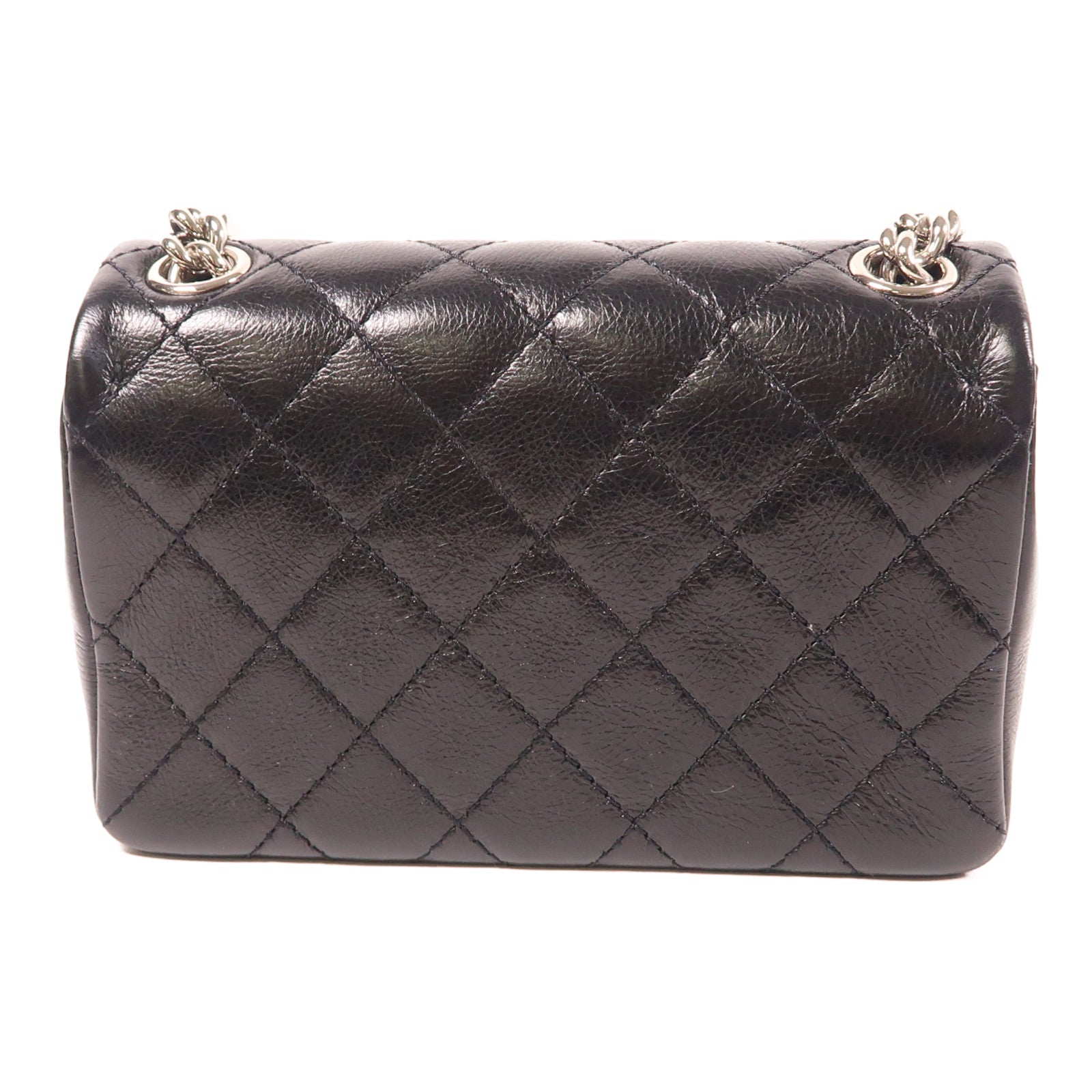 CHANEL 【激減優惠】牛皮皮革Chain Shoulder銀扣鏈帶肩背袋