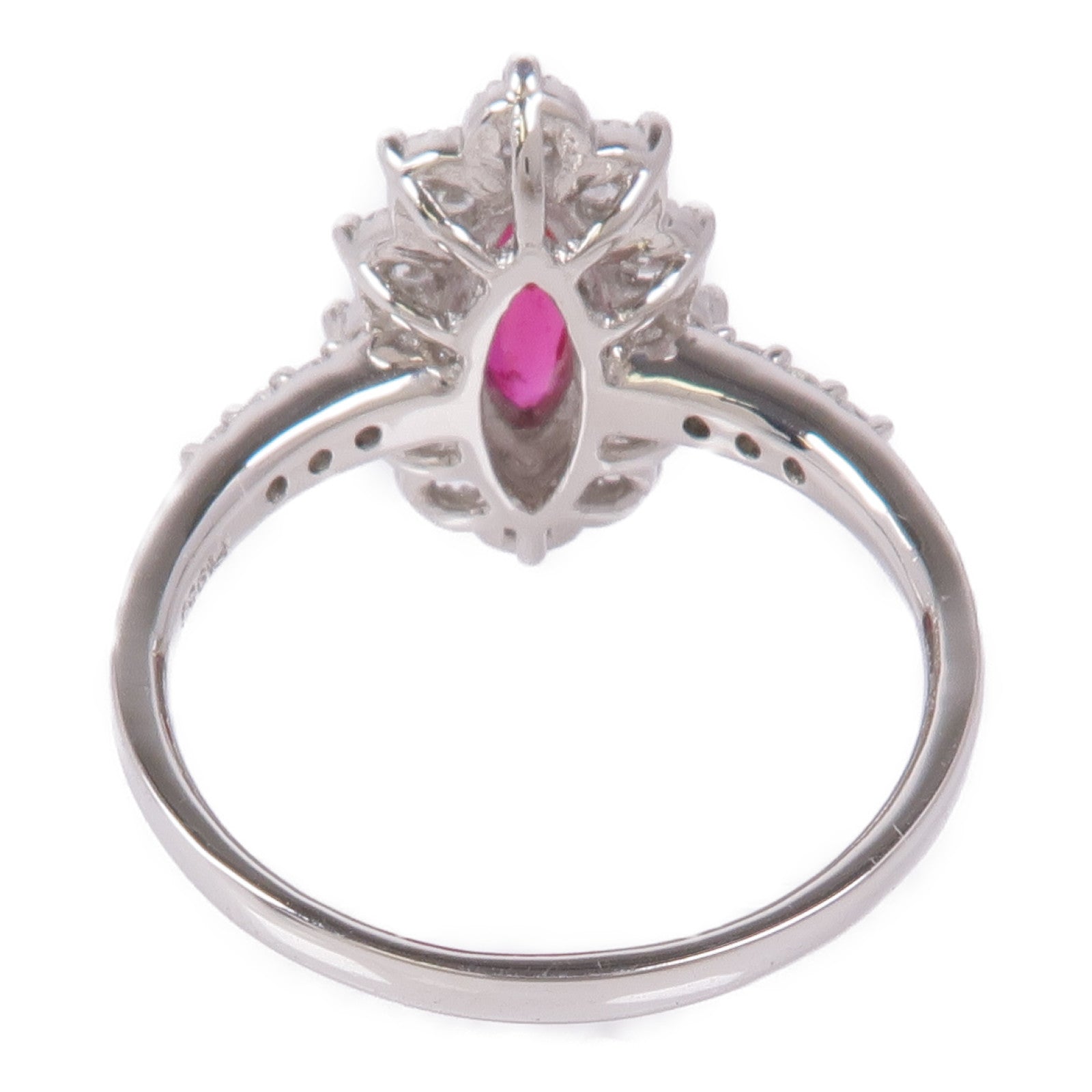 JEWELRY 【激減優惠】PT950鉑金Ruby/Diamond Ring紅寶石/鑽石戒指US#6.5