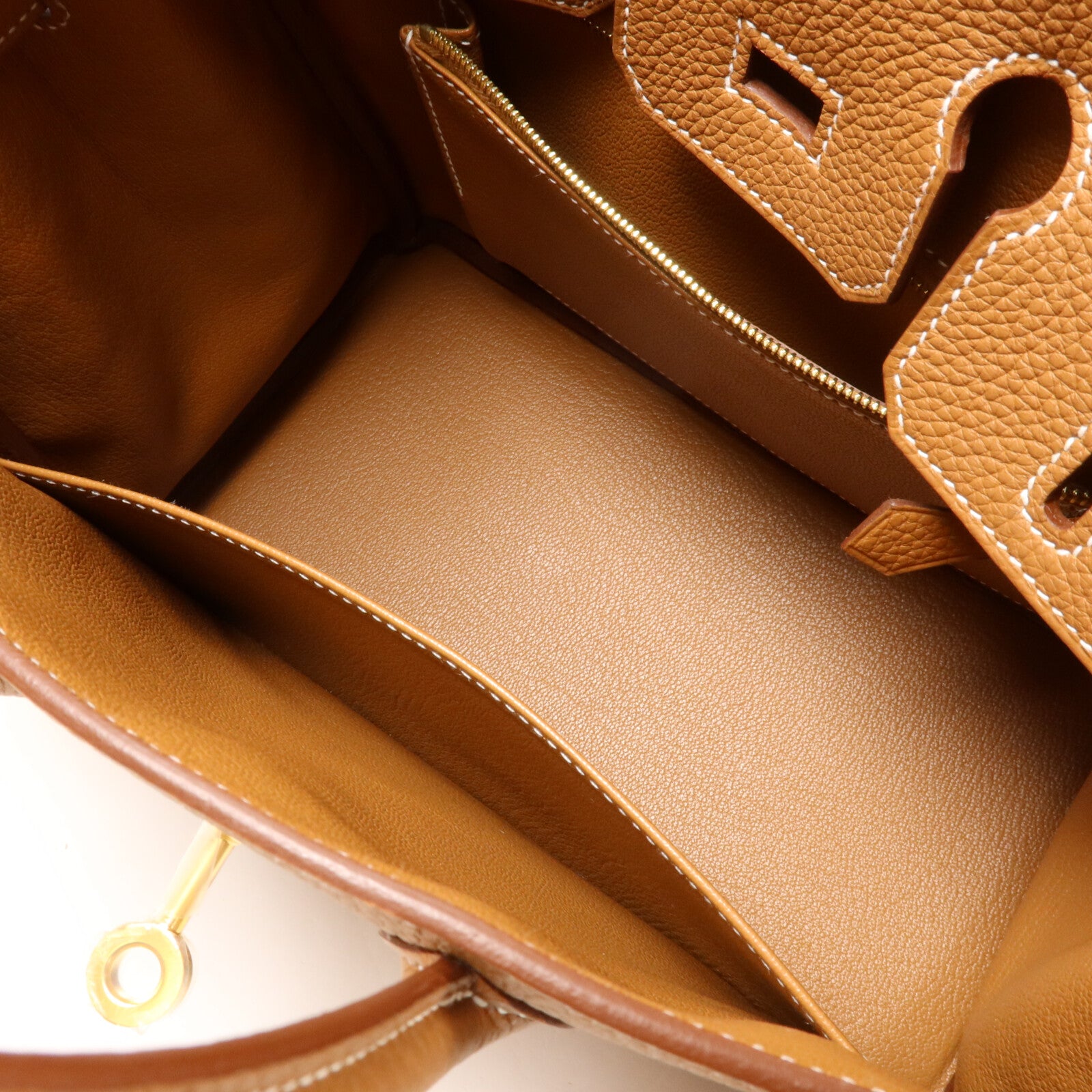 HERMES Togo皮革Birkin 25手挽袋Gold