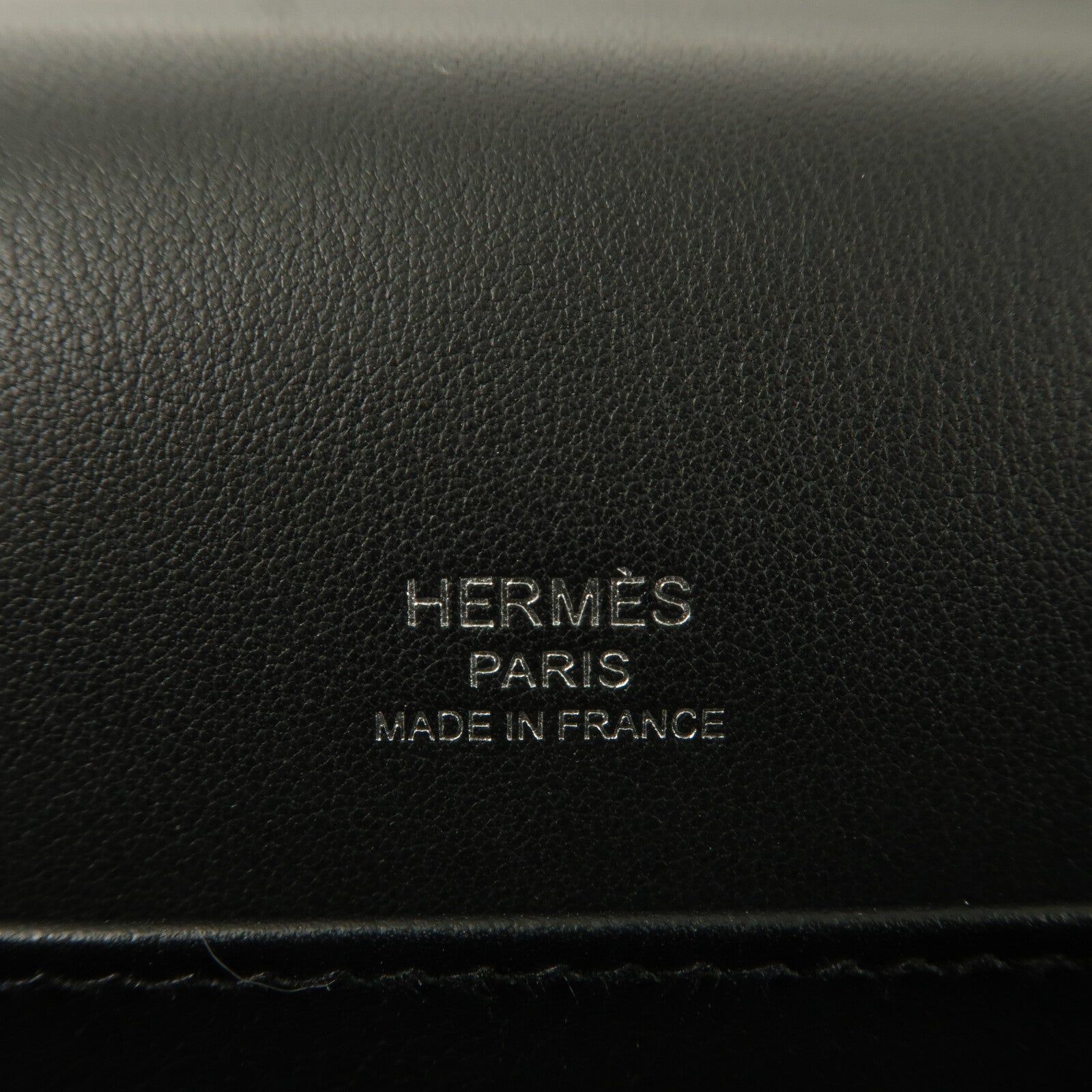 HERMES Chevre皮革Geta肩背袋Noir