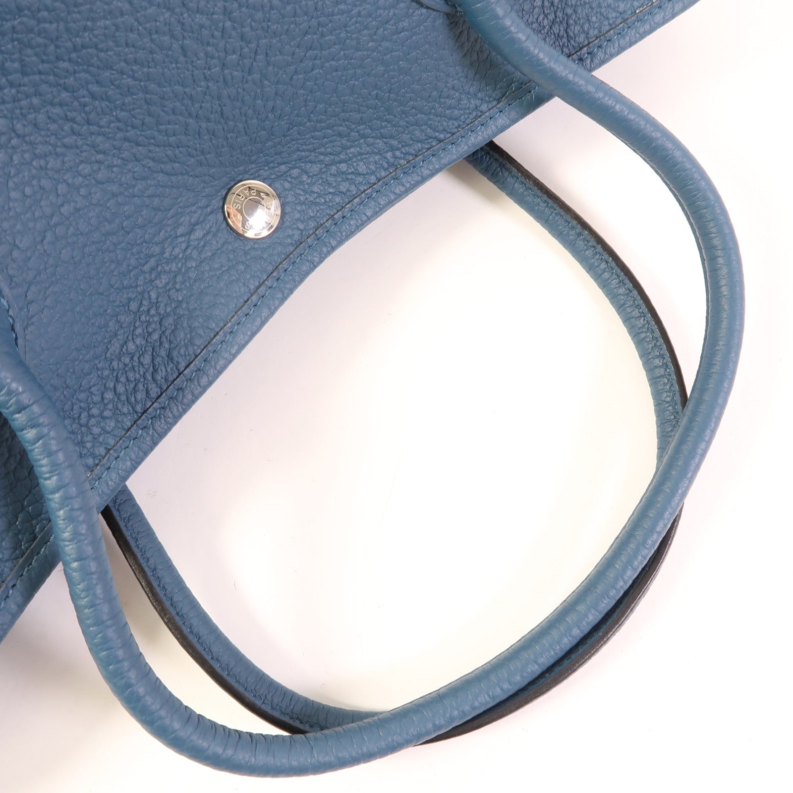 HERMES Negonda皮革Garden Party PM手挽袋Bleu Outremer