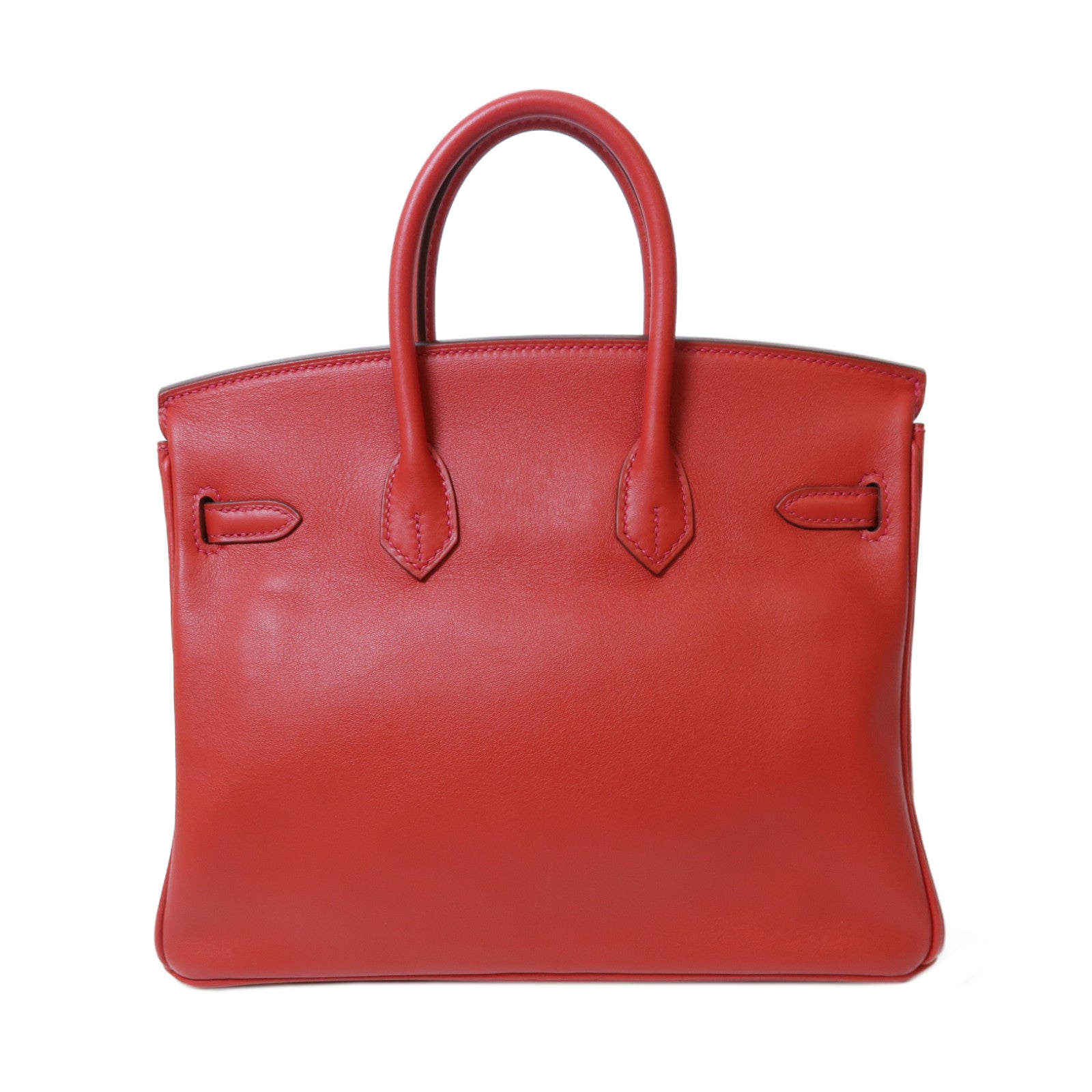 HERMES 【激減優惠】Swift皮革Birkin 25金扣手挽袋朱砂紅色