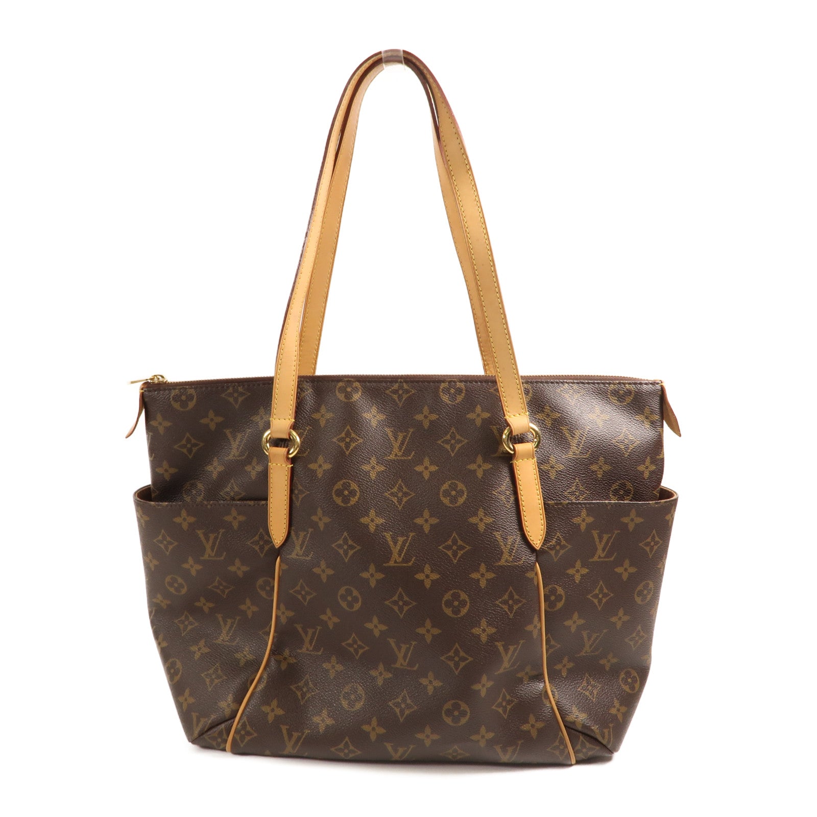 LOUIS VUITTON Monogram Totally MM金扣肩背袋棕色