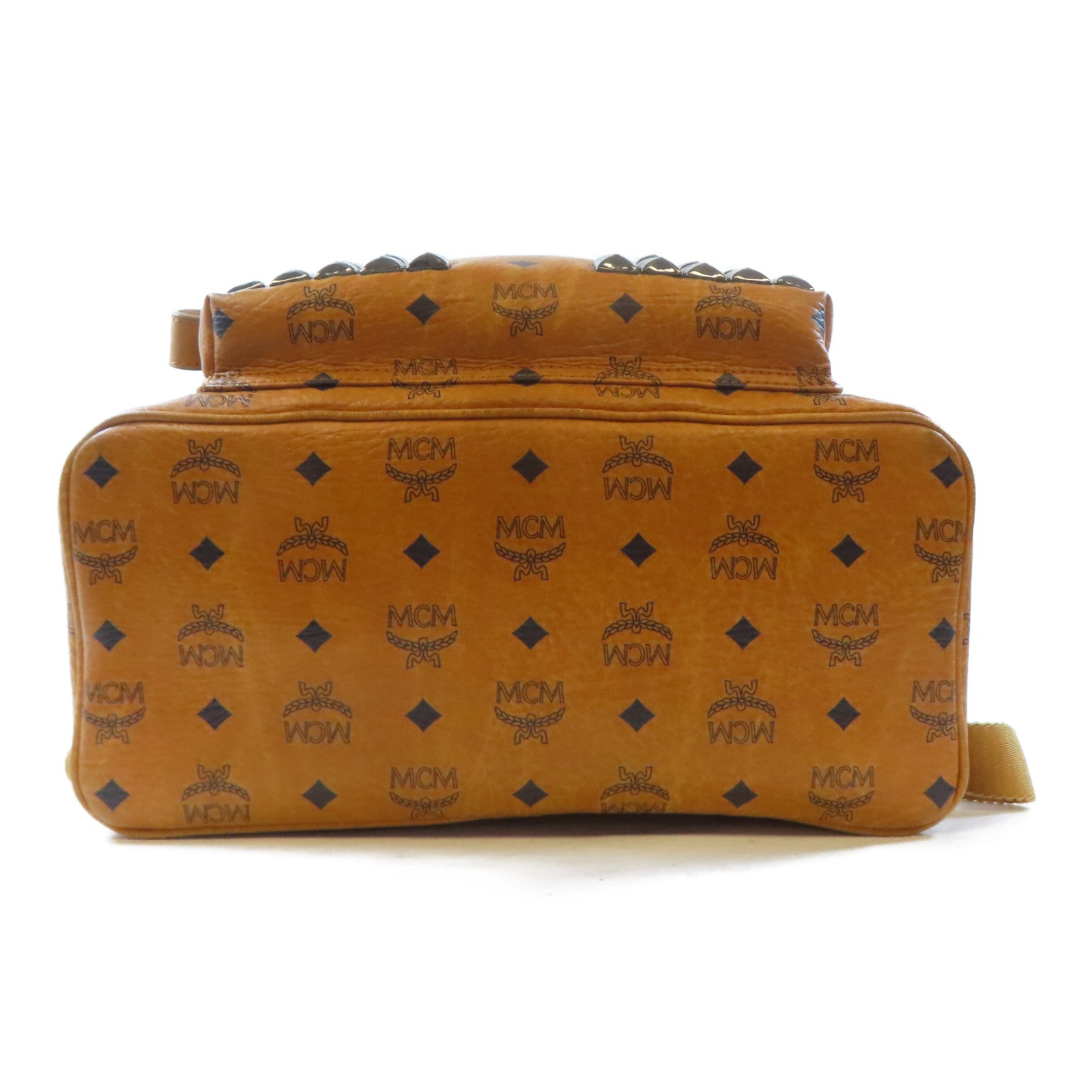 MCM 皮革Stark Side Studs Backpack金扣背包啡色