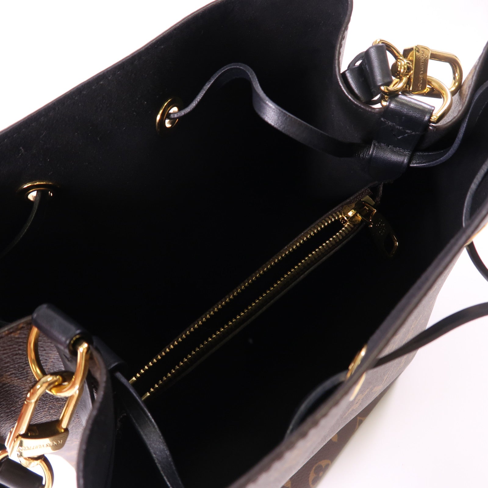 LOUIS VUITTON Monogram Neo Noe MM金扣肩背袋棕色