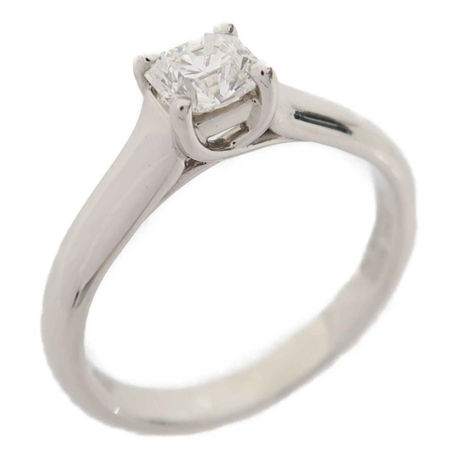TIFFANY＆CO 【激減優惠】Pt950鉑金Diamond Ring0.37ct鑽石戒指US#4.75