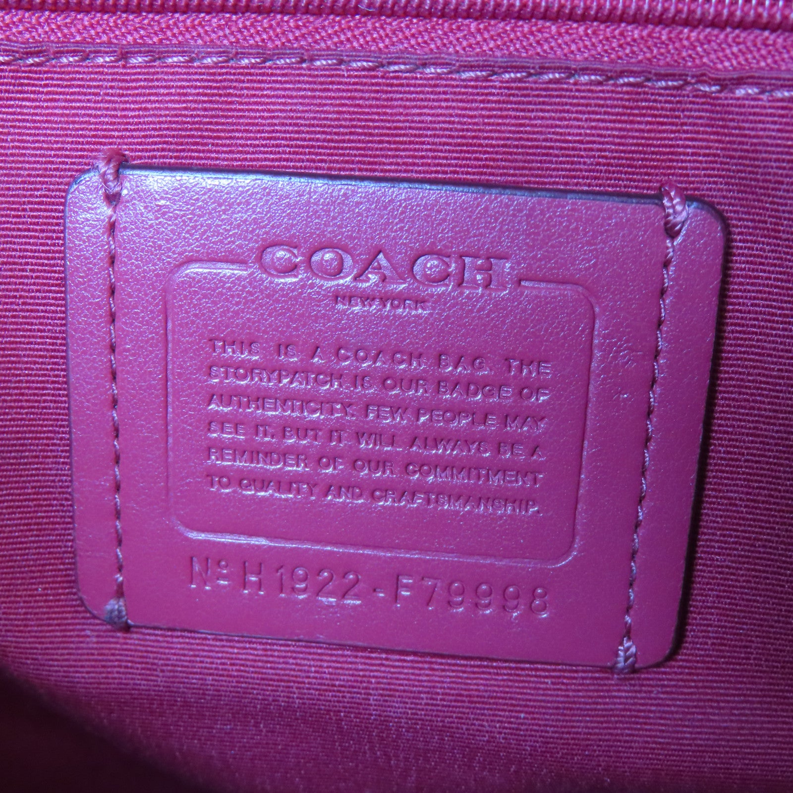 COACH 塗層帆布2 Way Shoulder金扣手挽肩背兩用袋啡色/紅色