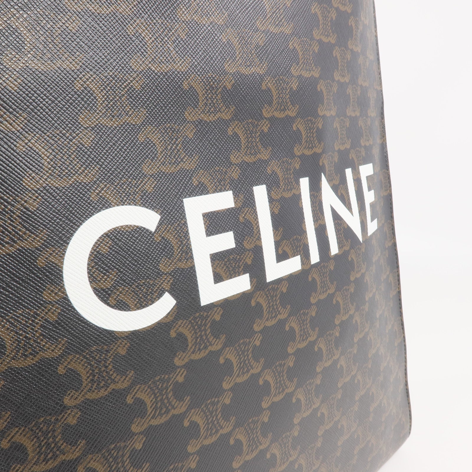 CELINE 【激減優惠】塗層帆布Triomphe Cabas Vertical金扣手挽肩背兩用袋
