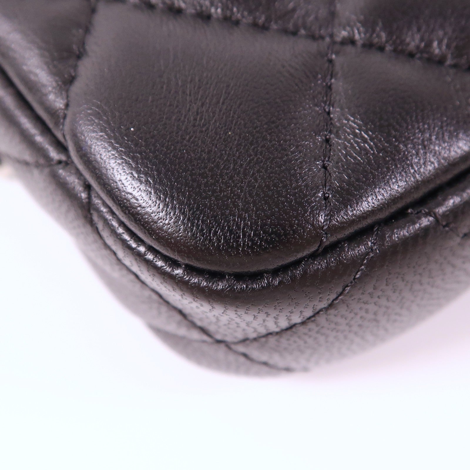 CHANEL 牛皮皮革Chain Shoulder Bag銀扣鏈帶肩背袋