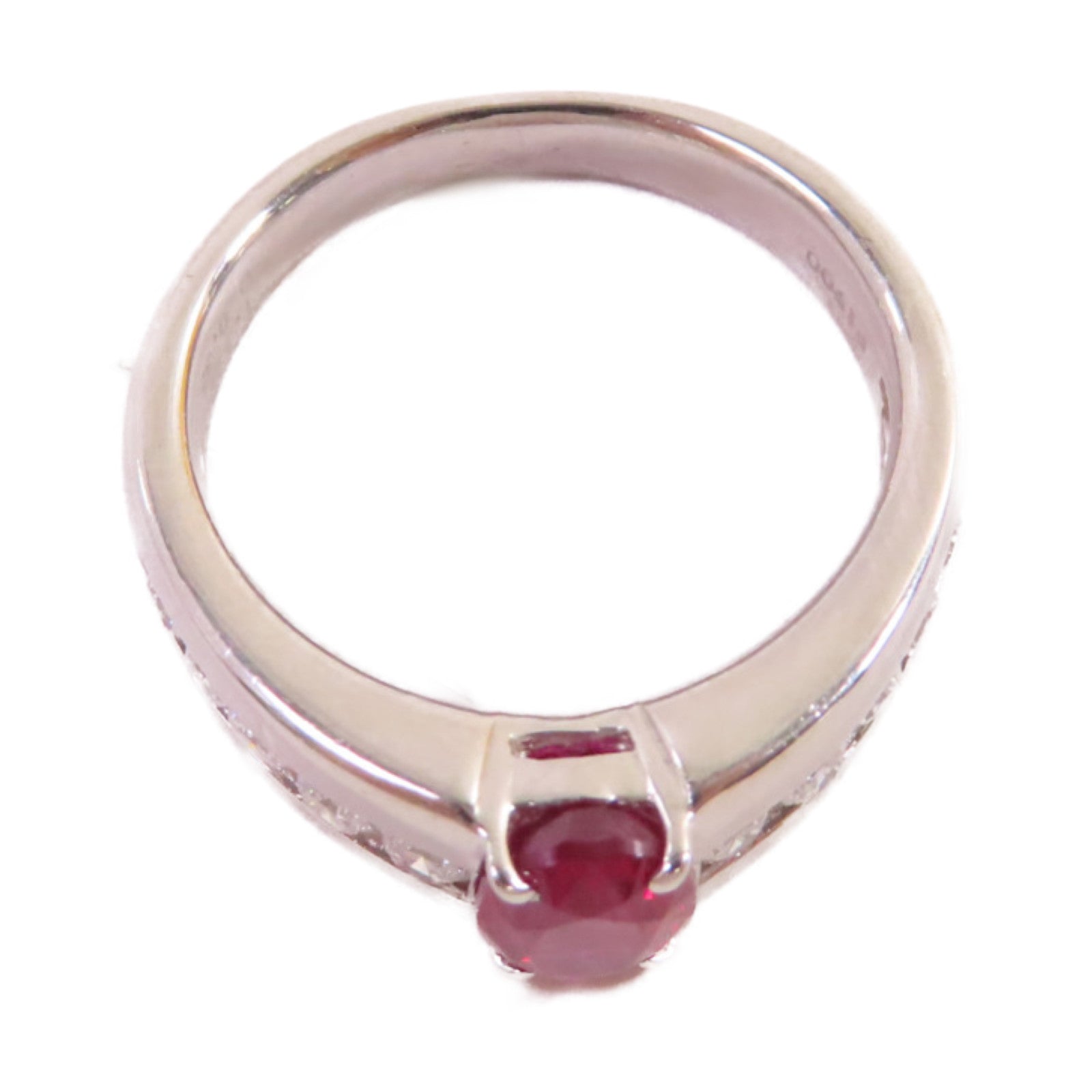 JEWELRY 【激減優惠】PT900鉑金/1.177ct紅寶石/0.35ct鑽石Ruby Diamond Ring戒指US#5.25