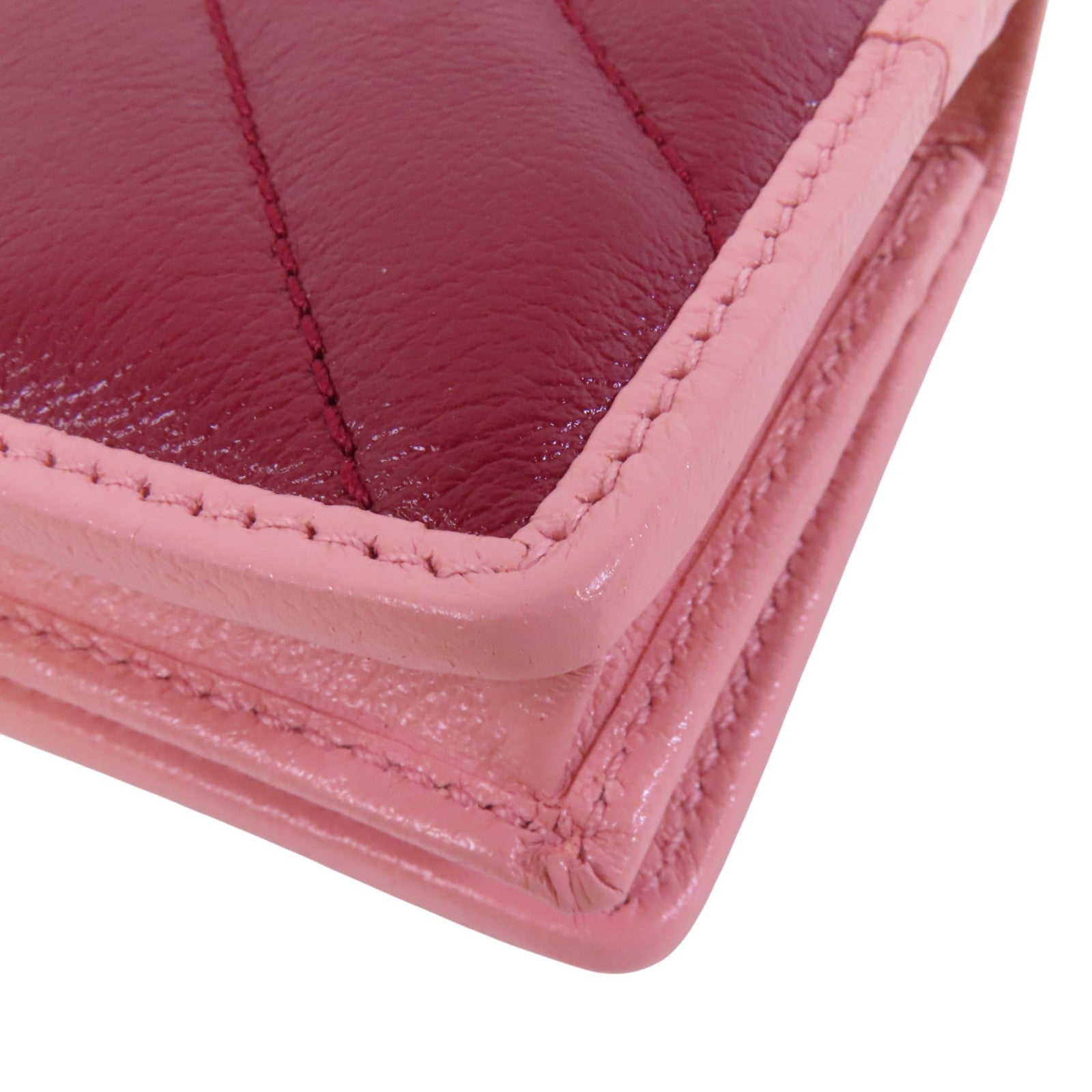 GUCCI 【激減優惠】牛皮皮革Fold Wallet金扣短錢包