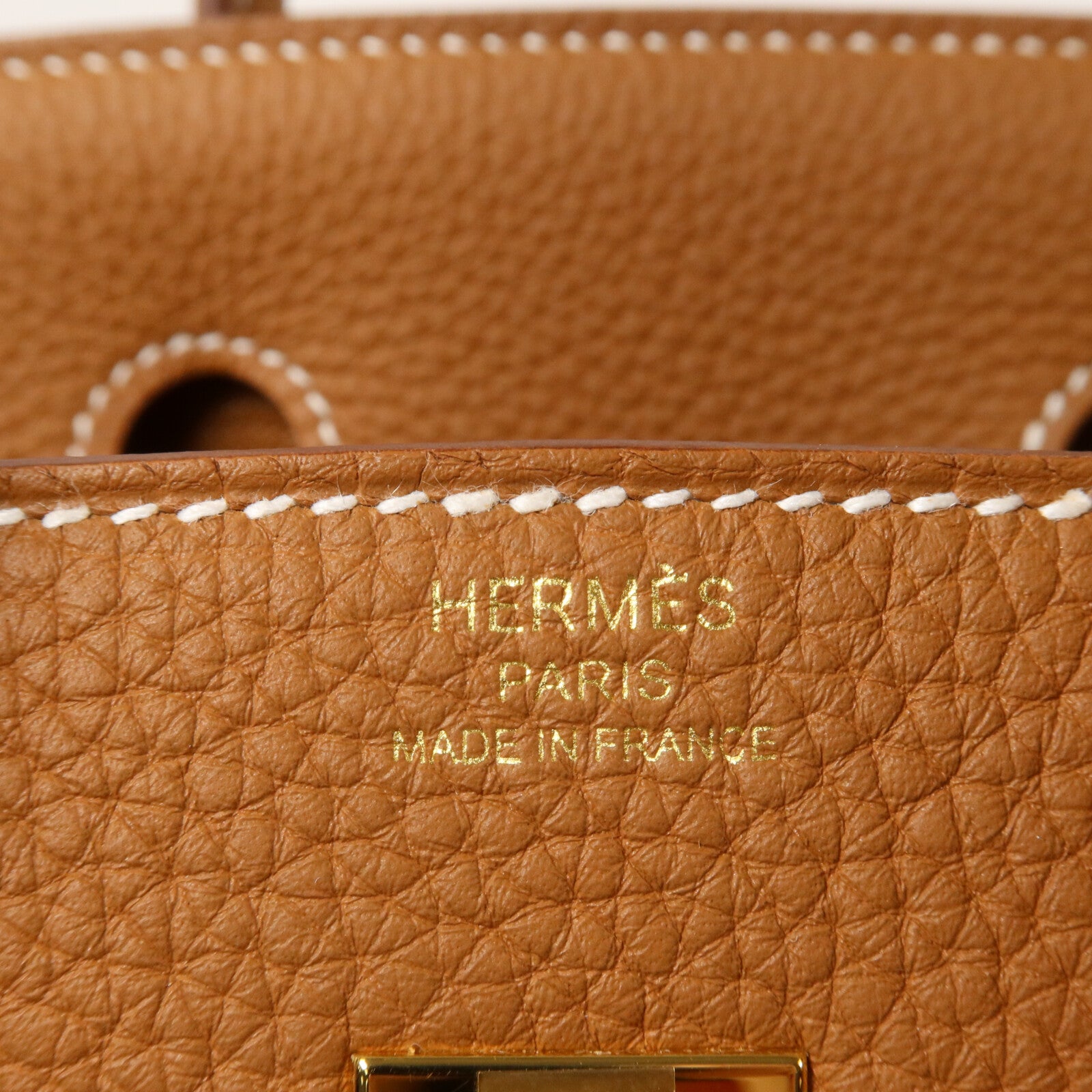 HERMES Togo皮革Birkin 25手挽袋Gold