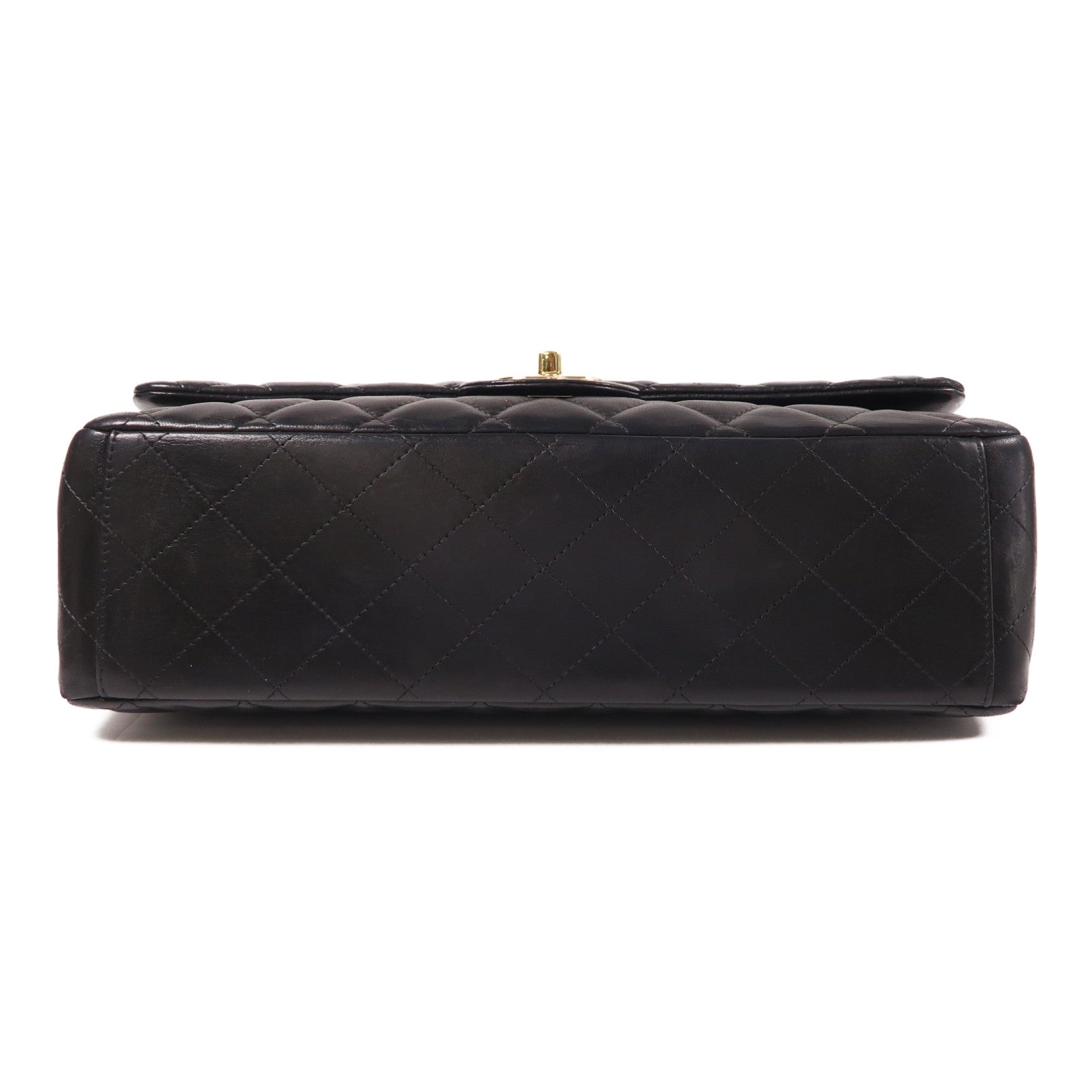 CHANEL 羊皮皮革Maxi Classic金扣鏈帶肩背袋黑色