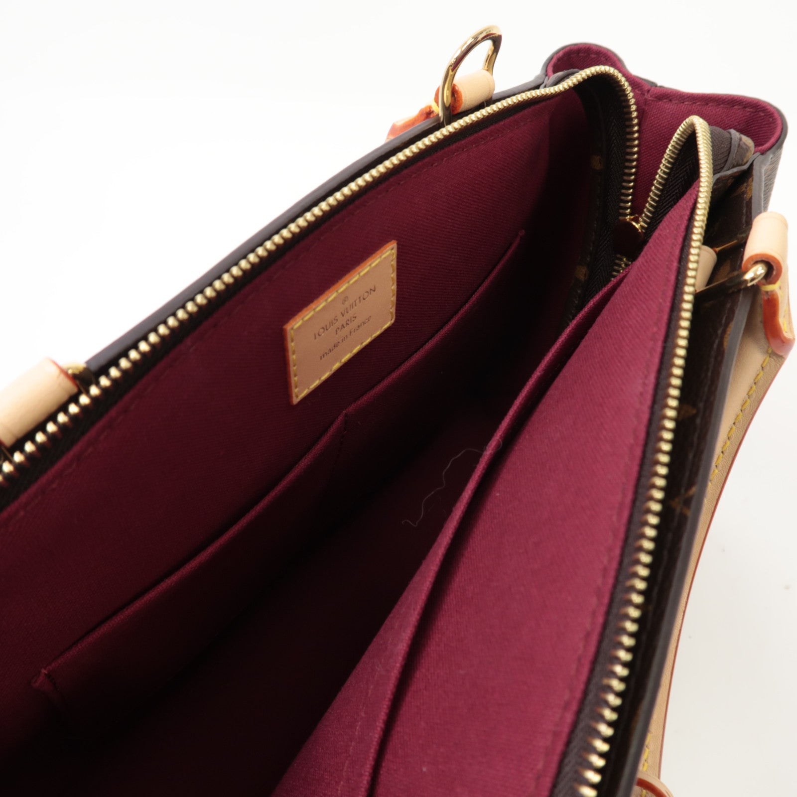 LOUIS VUITTON Monogram Petit Palais金扣手挽肩背兩用袋棕色
