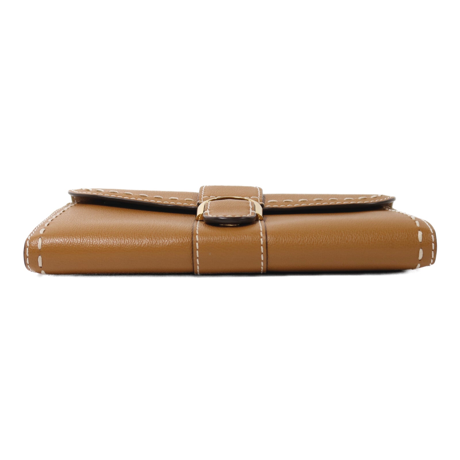 Delvaux 牛皮皮革Brillant Long Wallet Chain金扣鏈帶肩背袋