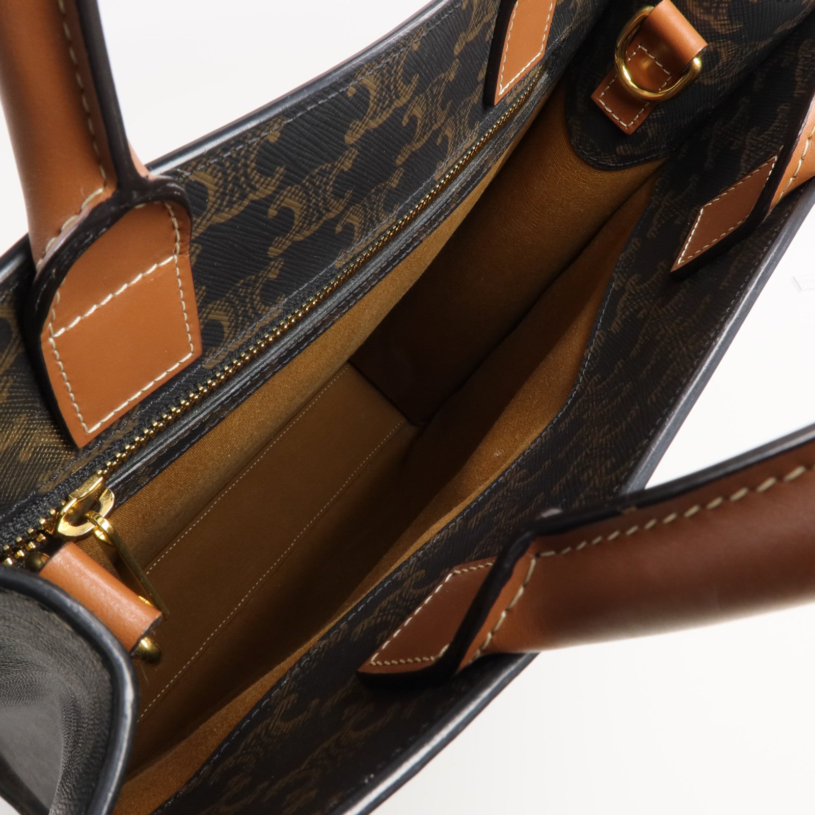 CELINE 【激減優惠】塗層帆布Triomphe Cabas Vertical金扣手挽肩背兩用袋
