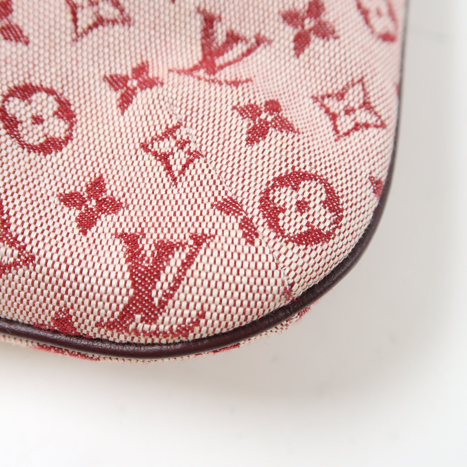 LOUIS VUITTON Monogram Mini Francoise金扣手挽肩背兩用袋紅色