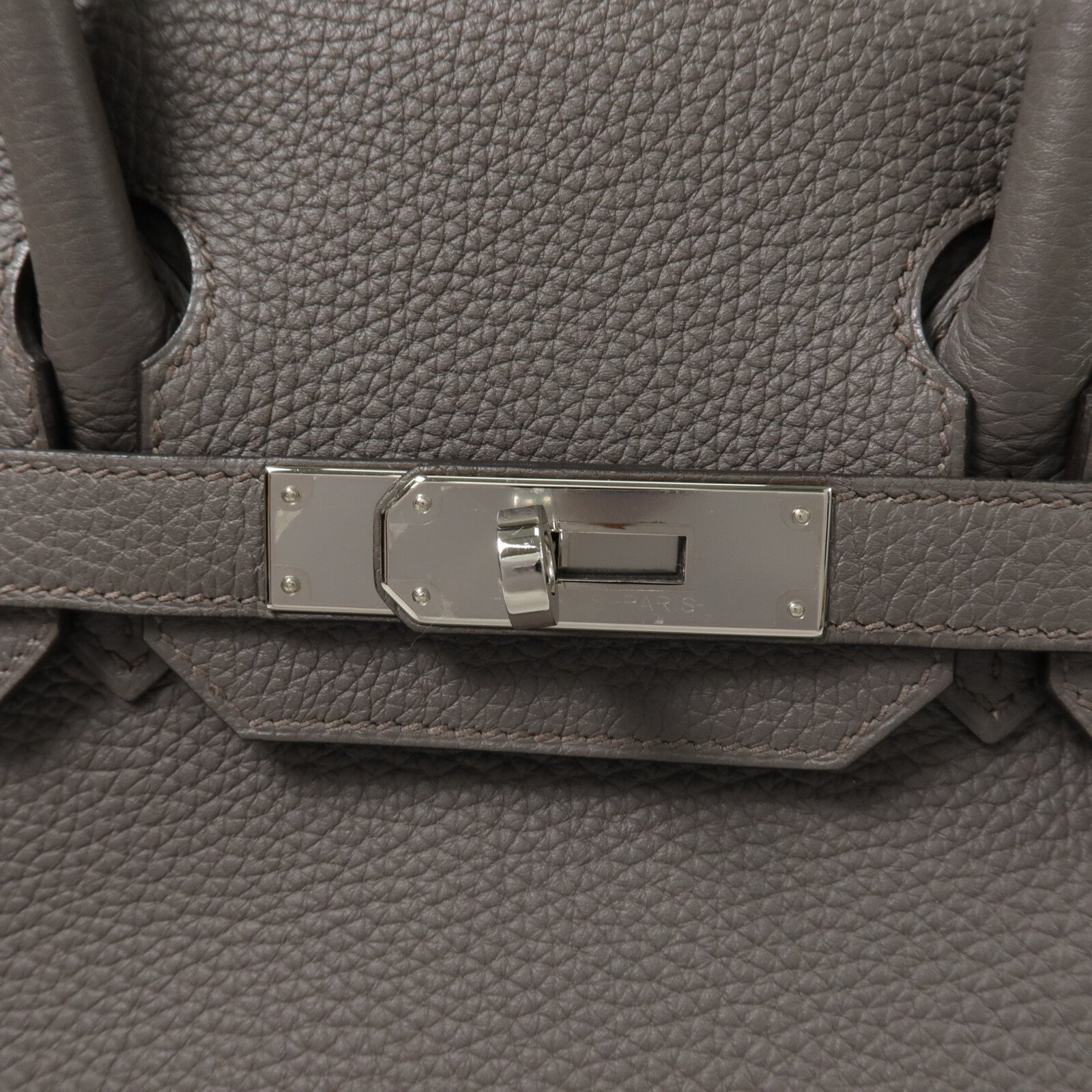 HERMES Togo皮革Birkin 30手挽袋Etain