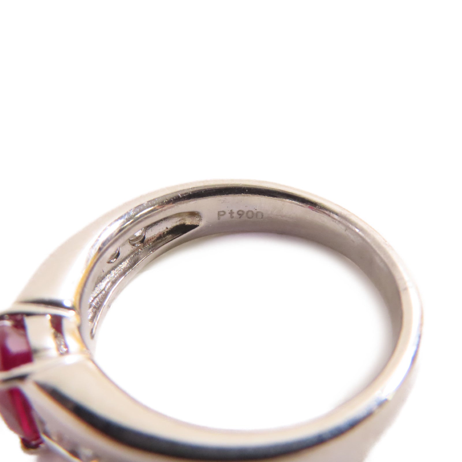 JEWELRY 【激減優惠】PT900鉑金/1.177ct紅寶石/0.35ct鑽石Ruby Diamond Ring戒指US#5.25