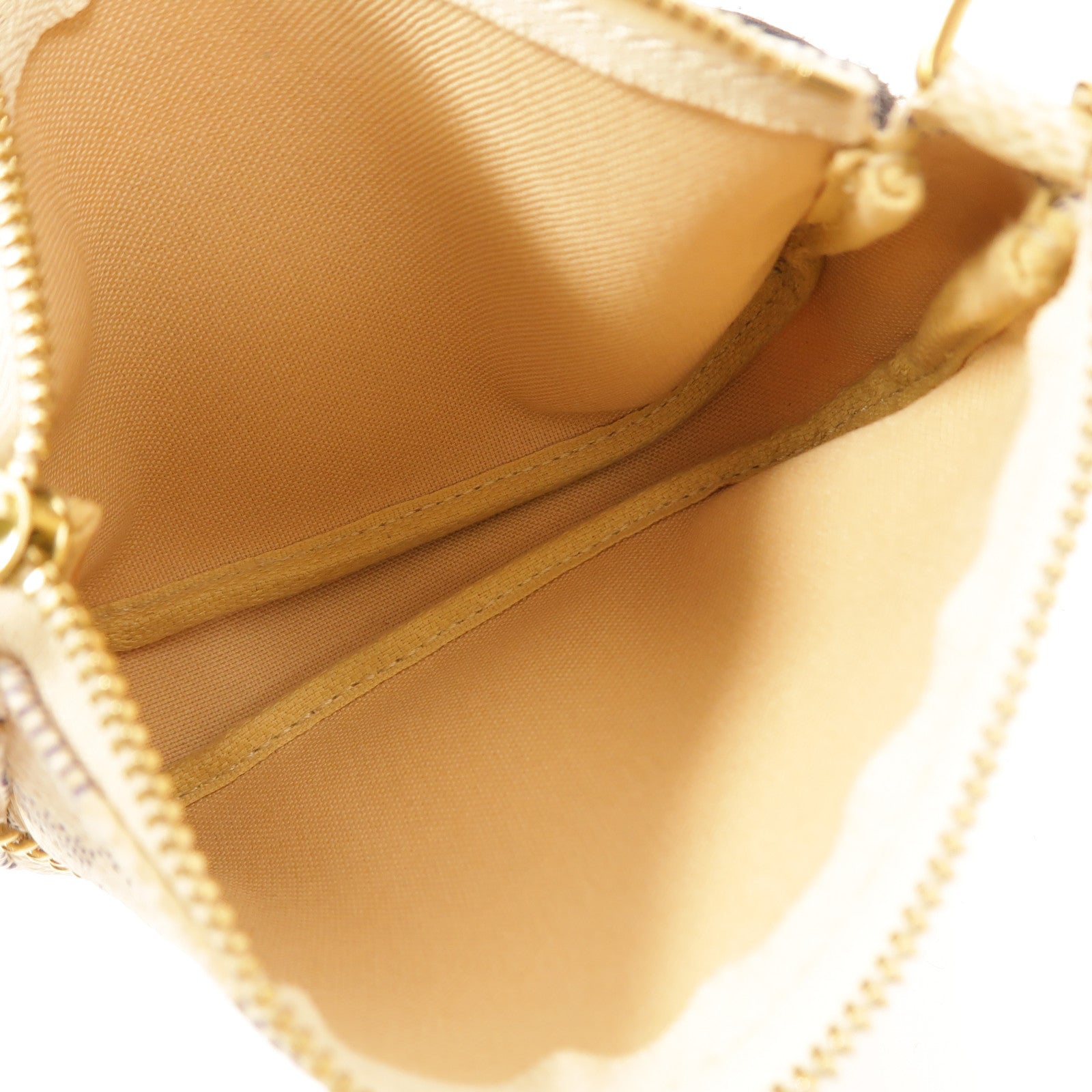 LOUIS VUITTON Damier Azur Mini Pochette Accessories鏈帶手挽袋