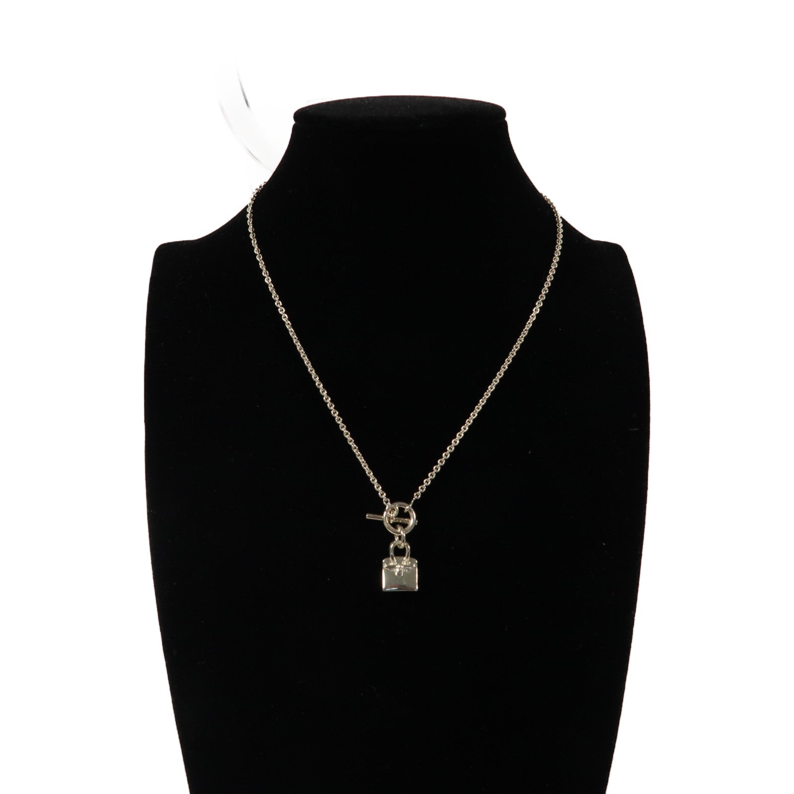 HERMES 925純銀Birkin Necklace項鍊銀色
