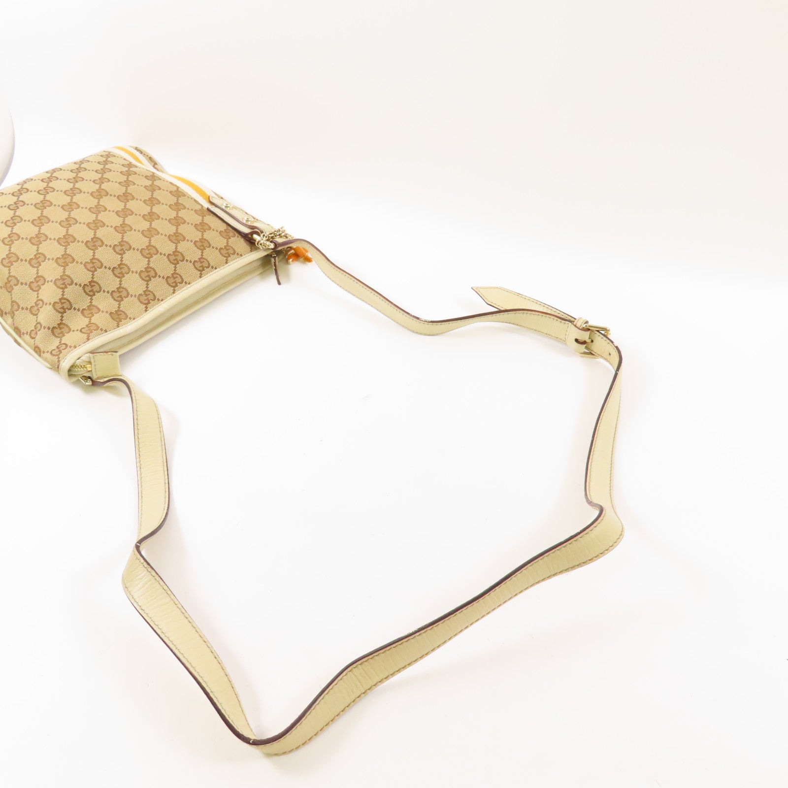 GUCCI 帆布Shouder Bag金扣肩背袋