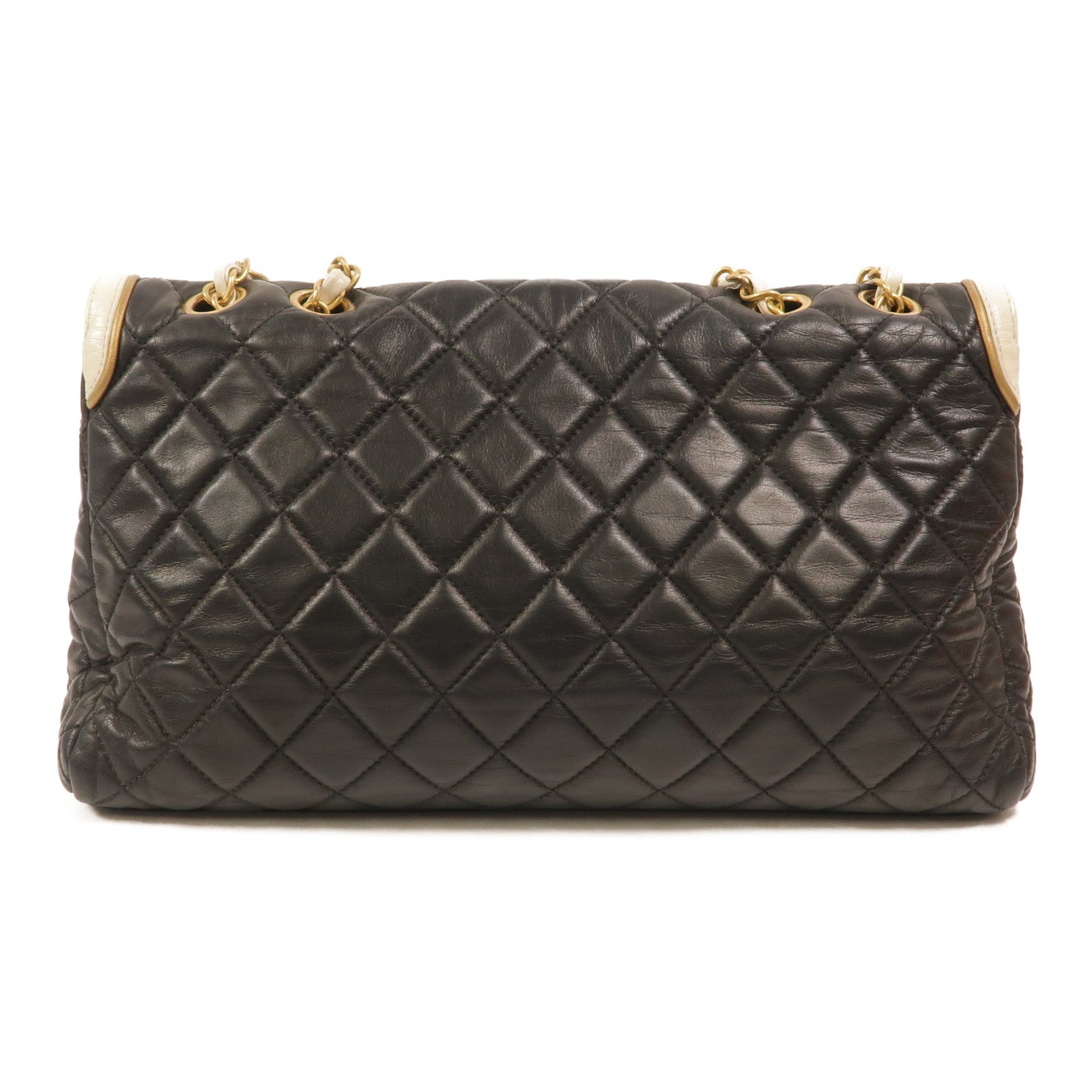 CHANEL 牛皮皮革2.55 East West Mademoiselle鏈帶肩背袋