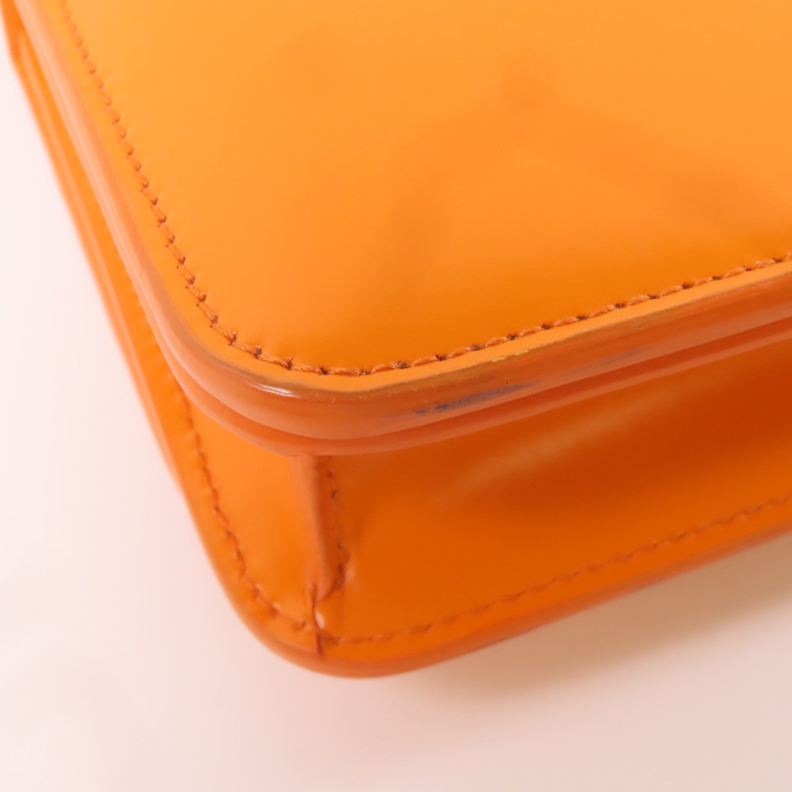 BOTTEGA VENETA 牛皮皮革Mini The Classic金扣手挽肩背兩用袋橙色