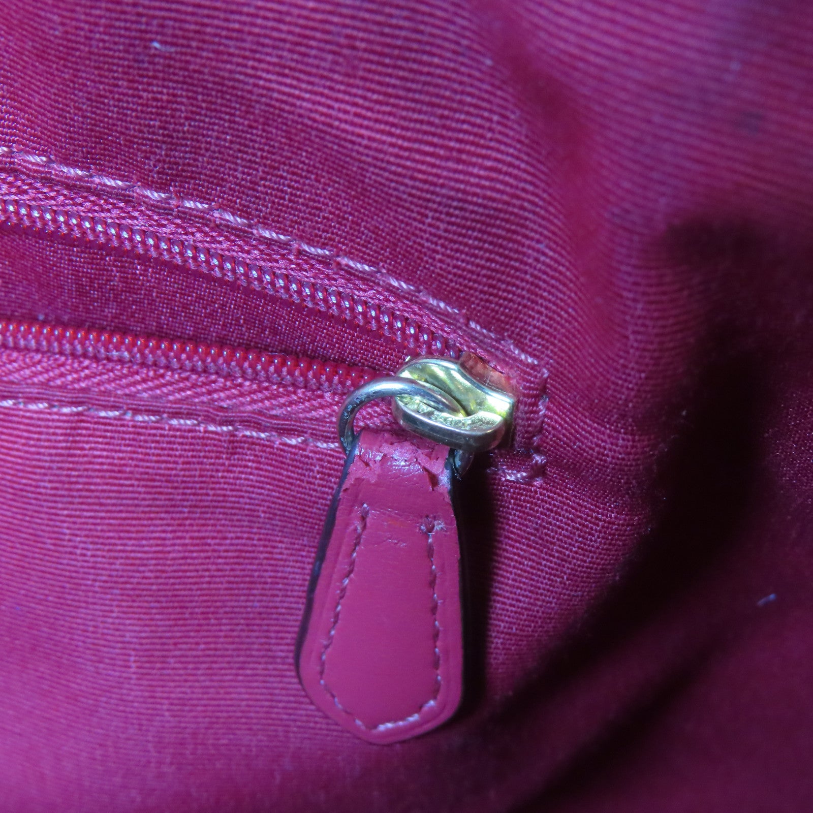 COACH 塗層帆布2 Way Shoulder金扣手挽肩背兩用袋啡色/紅色