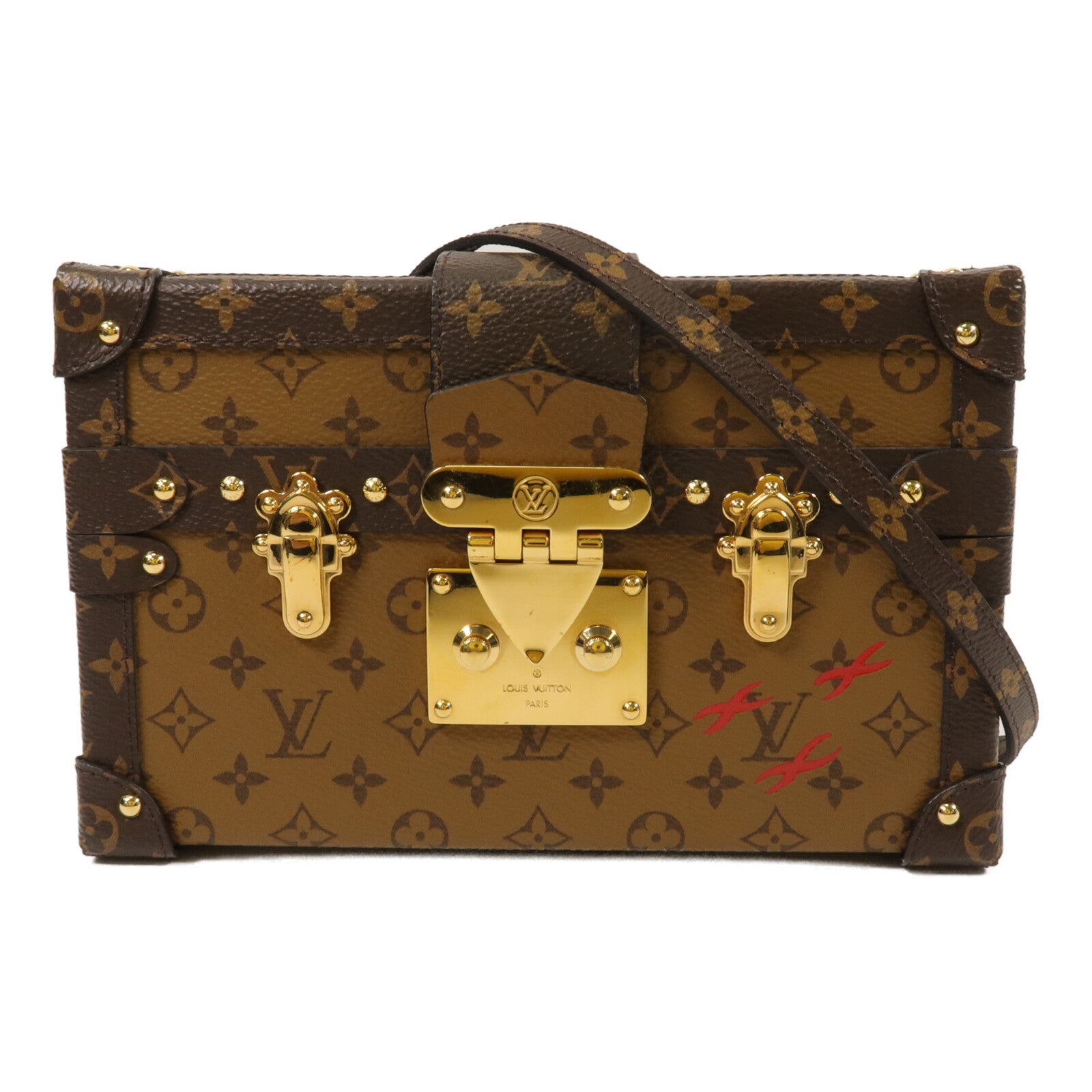 LOUIS VUITTON Monogram Reverse Petite Malle肩背袋