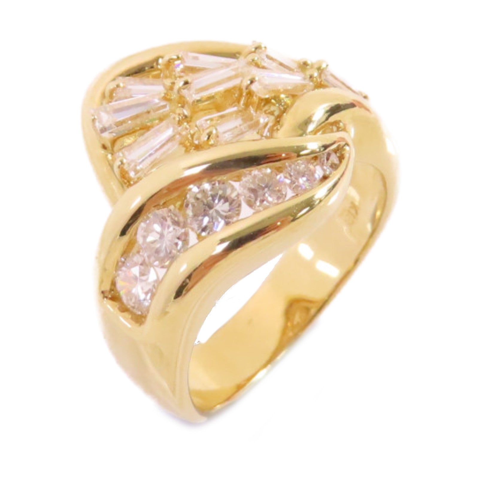 JEWELRY 【激減優惠】18K黃金/1.37ct鑽石Diamond Ring戒指US#6.25