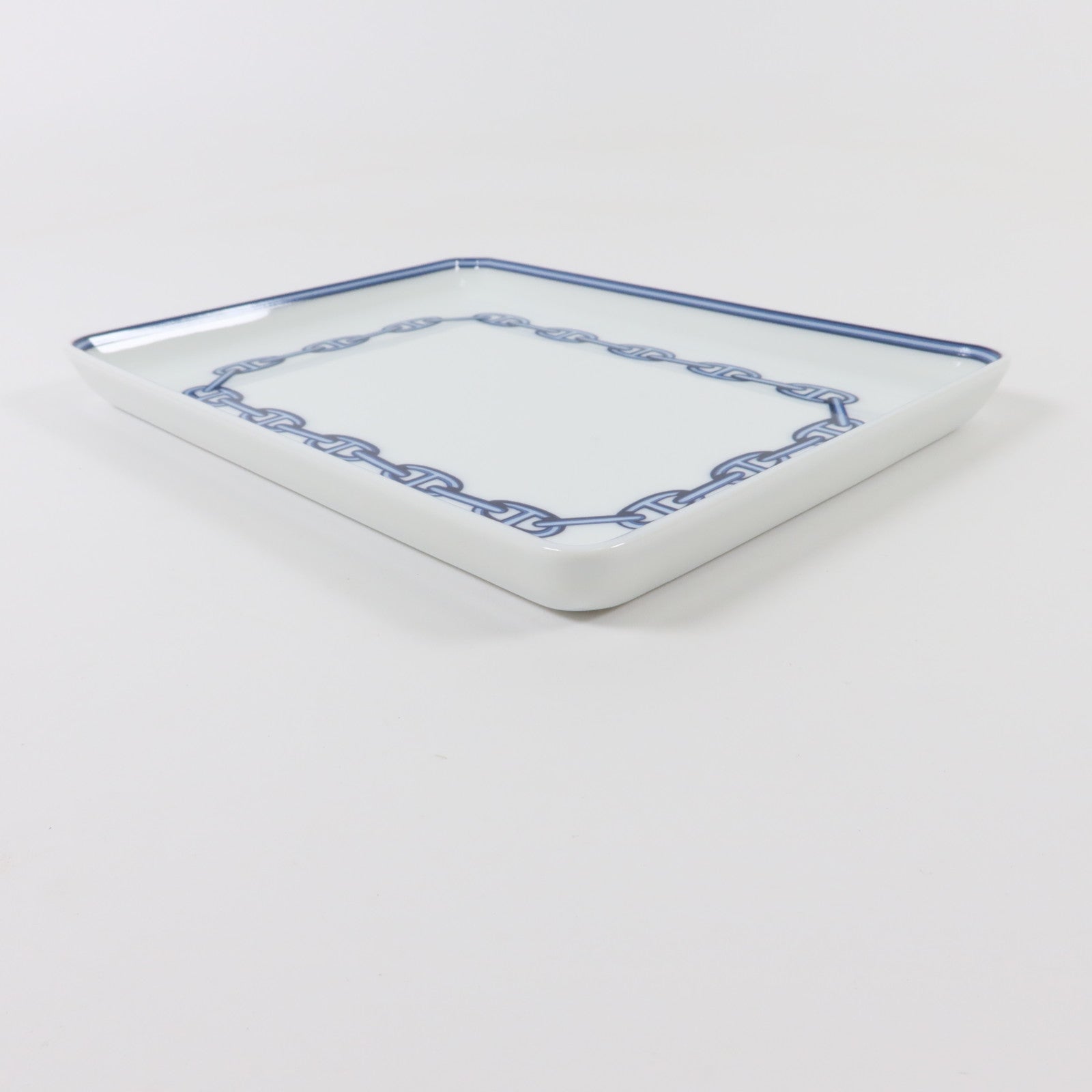 HERMES 瓷器Chaine d'Ancre Square Plate盤子