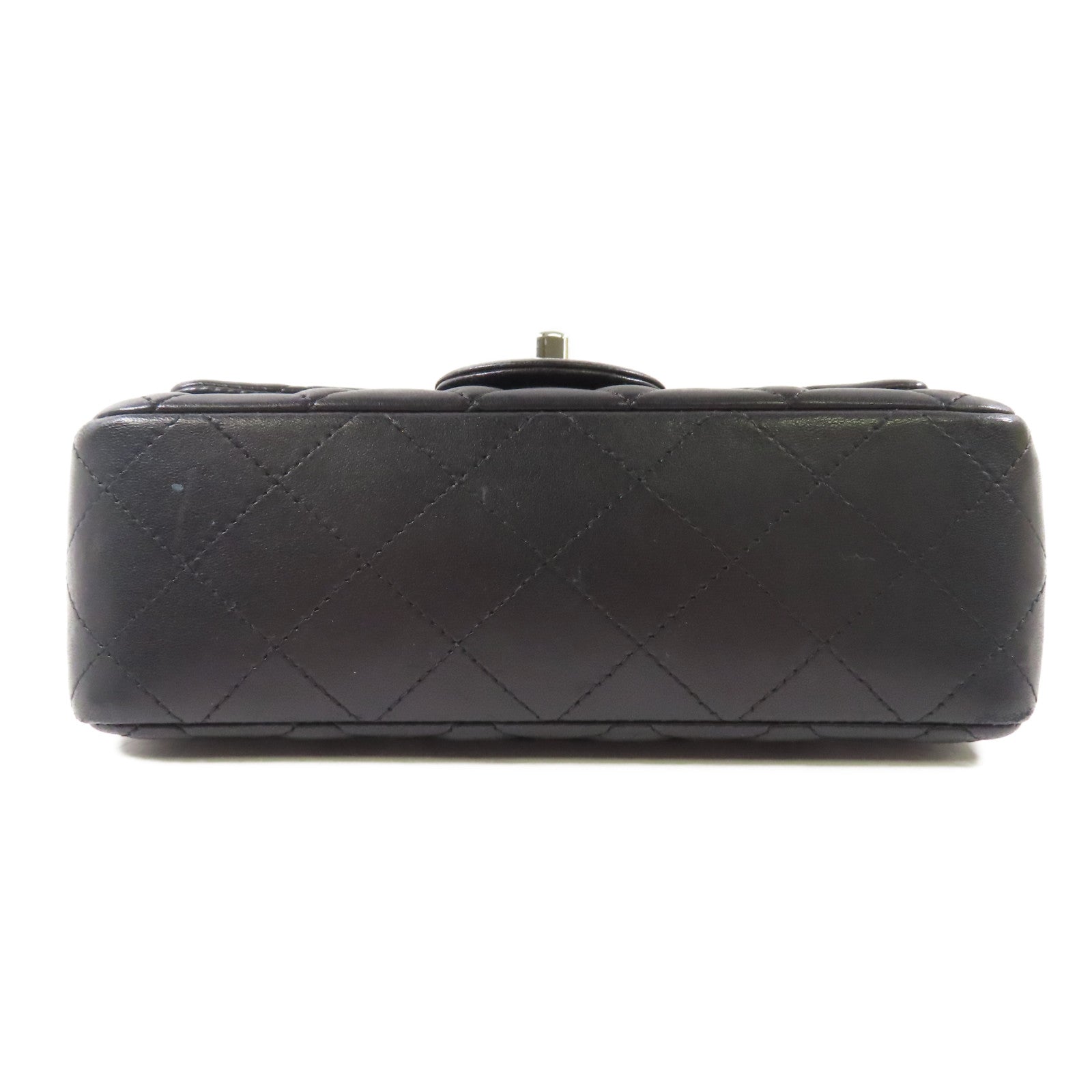 CHANEL 牛皮皮革Mini Classic 20銀扣肩背袋