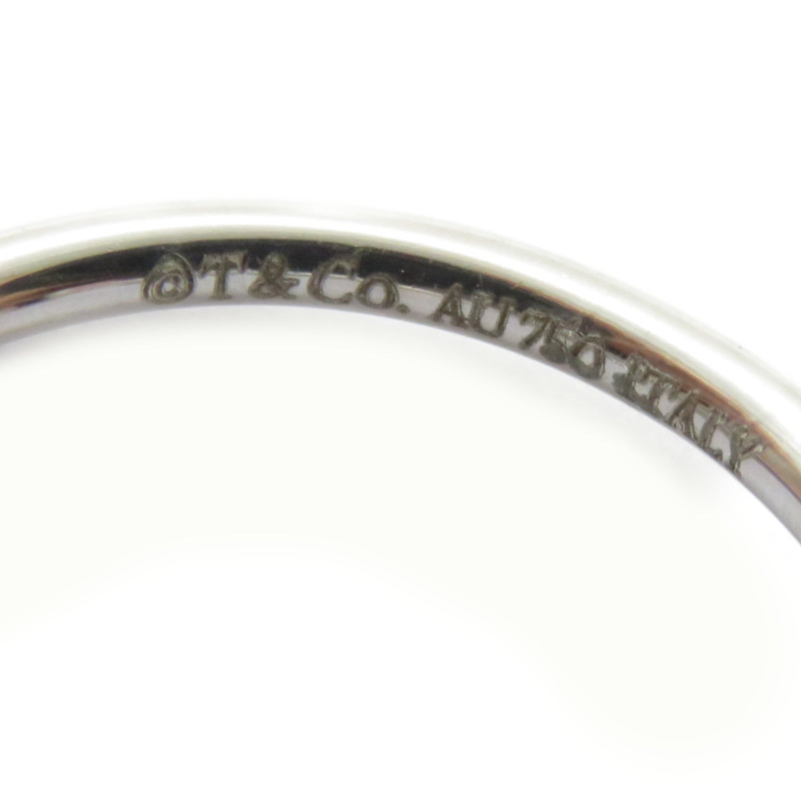 TIFFANY＆CO 18K白金T Wire Diamond Ring鑽石戒指US#7.25