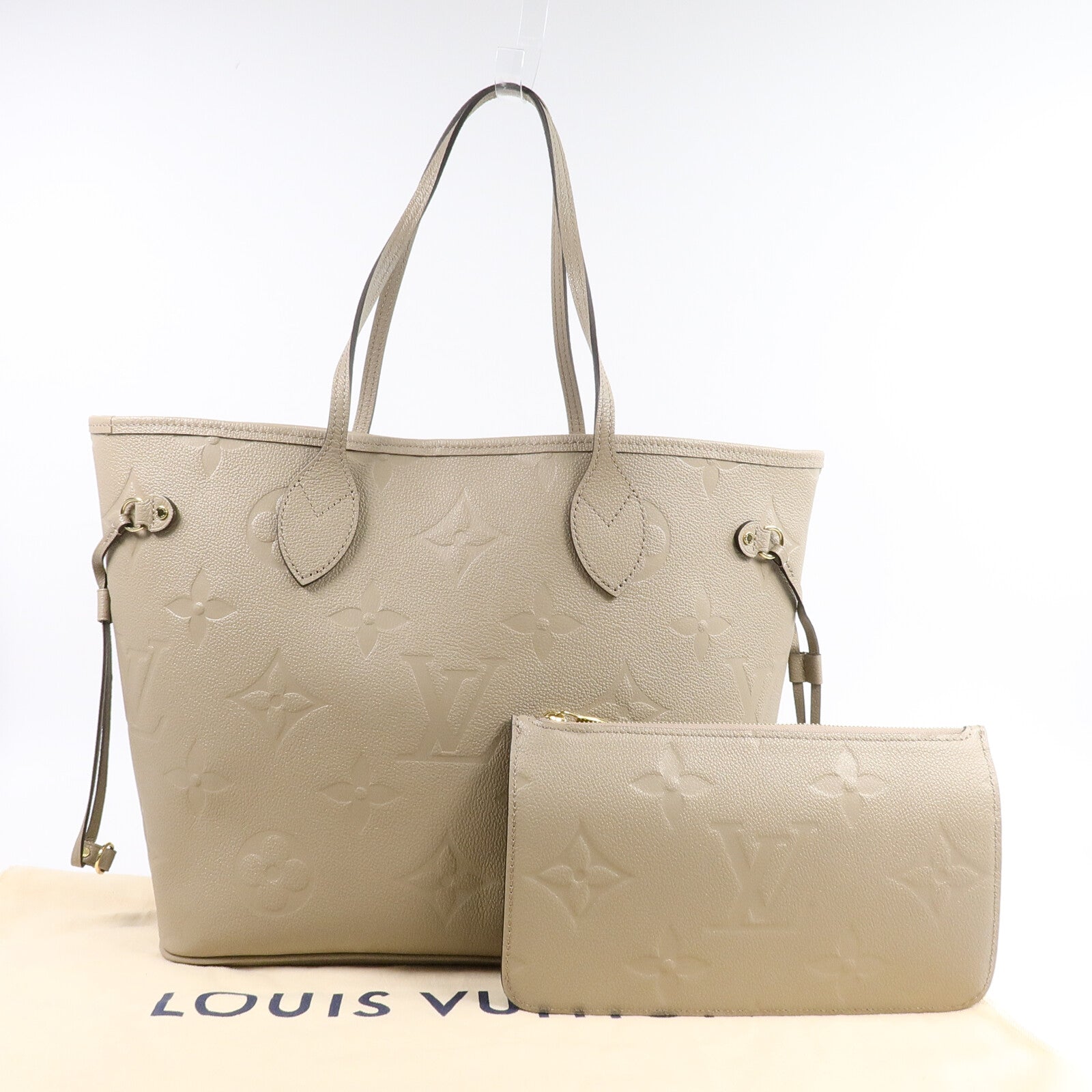 LOUIS VUITTON Monogram Empreinte Neverfull MM肩背袋