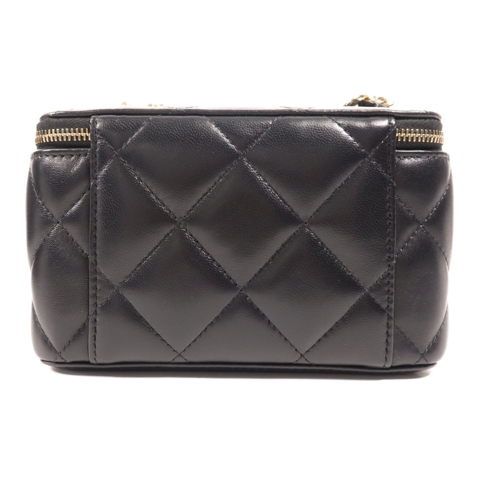 CHANEL 羊皮皮革Vanity Case金扣鏈帶肩背袋