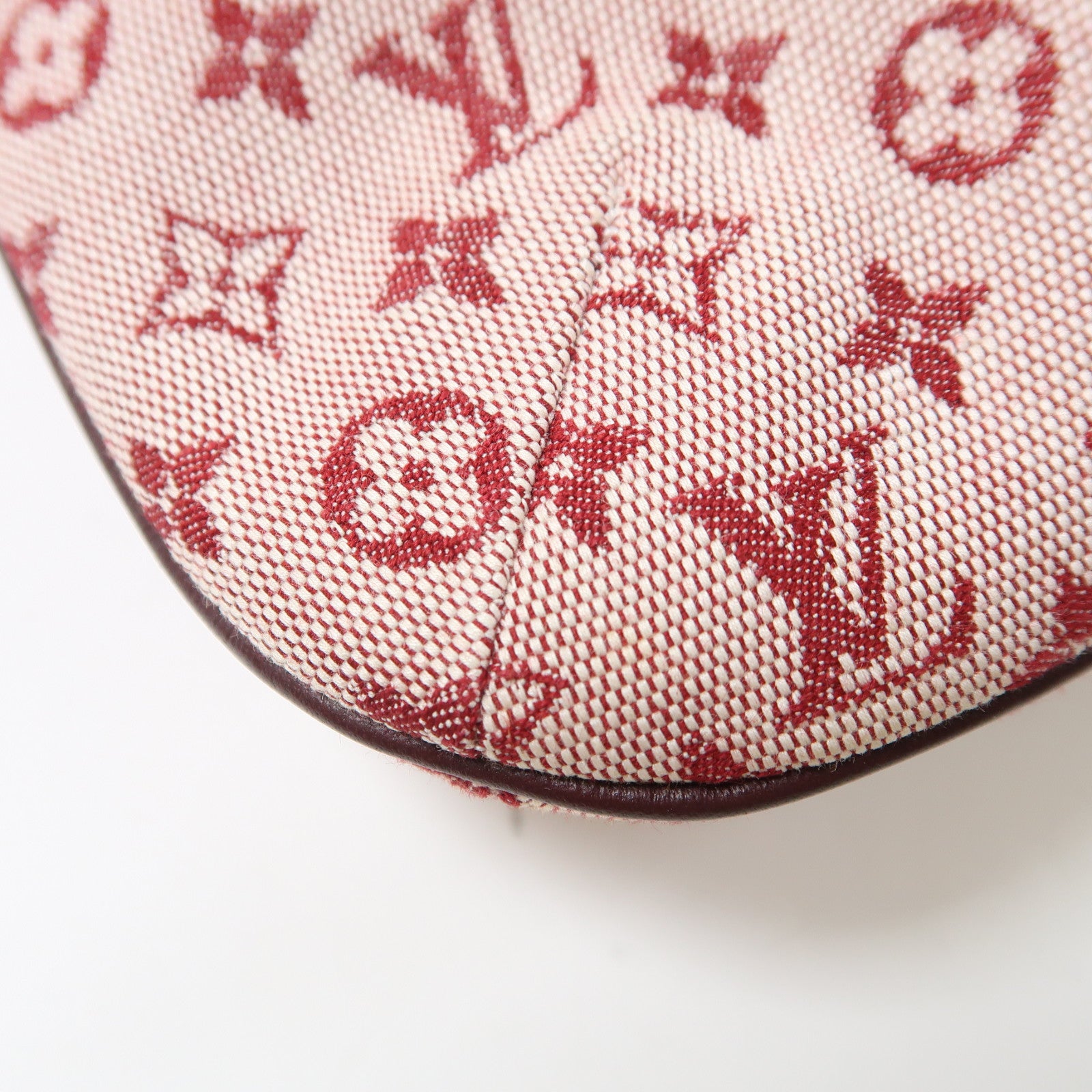 LOUIS VUITTON Monogram Mini Francoise金扣手挽肩背兩用袋紅色