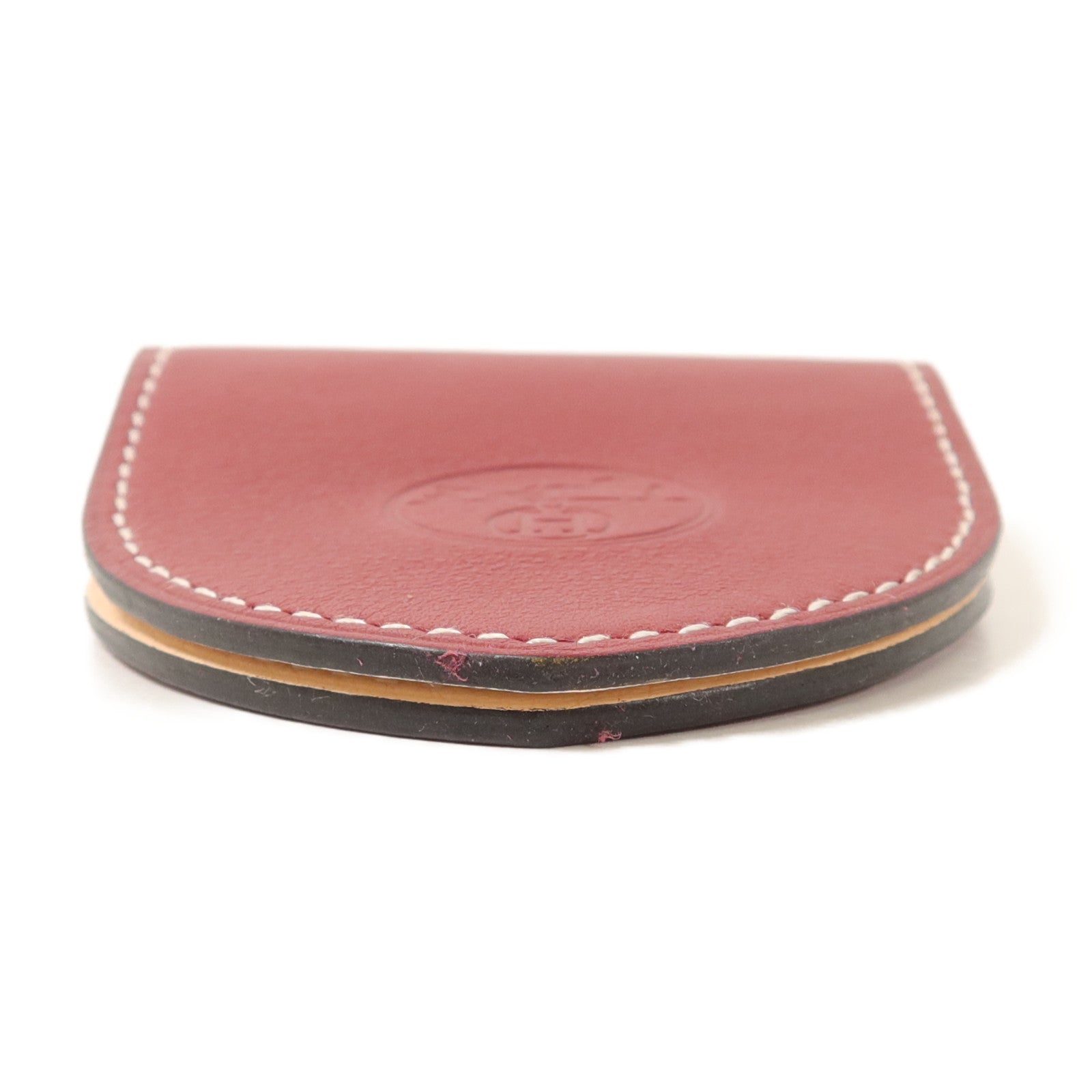 HERMES Swift皮革Money Clip鈔票夾Rouge Vermillon