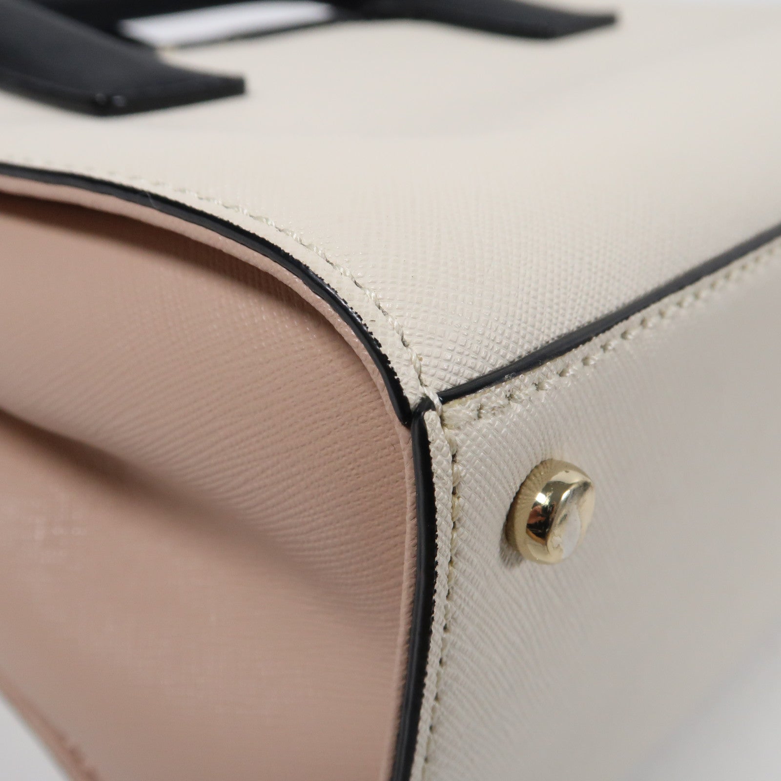 Kate Spade 牛皮皮革2 Way Shoulder Bag金扣手挽肩背兩用袋黑色/白色
