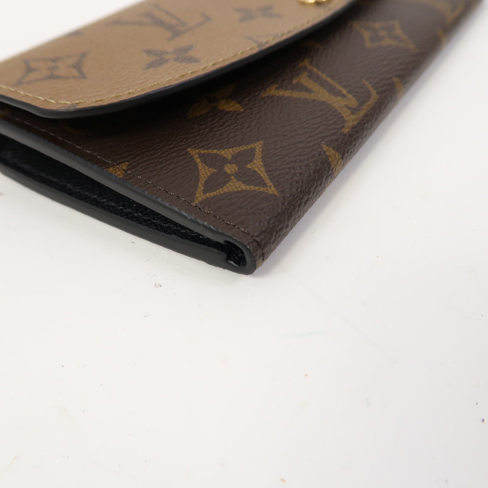 LOUIS VUITTON Monogram Emilie金扣長錢包啡色