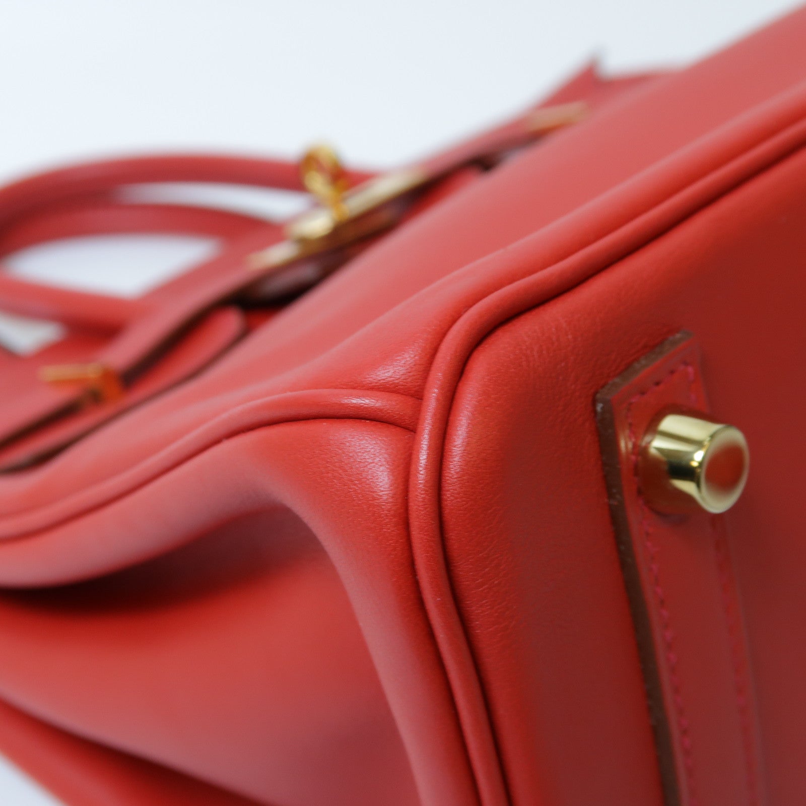 HERMES 【激減優惠】Swift皮革Birkin 25金扣手挽袋朱砂紅色