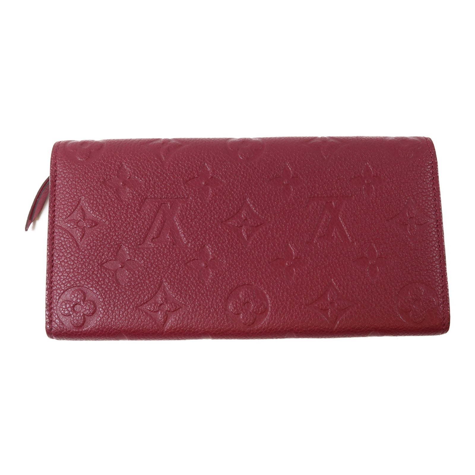 LOUIS VUITTON Monogram Empreinte Emilie Wallet金扣長錢包紅色