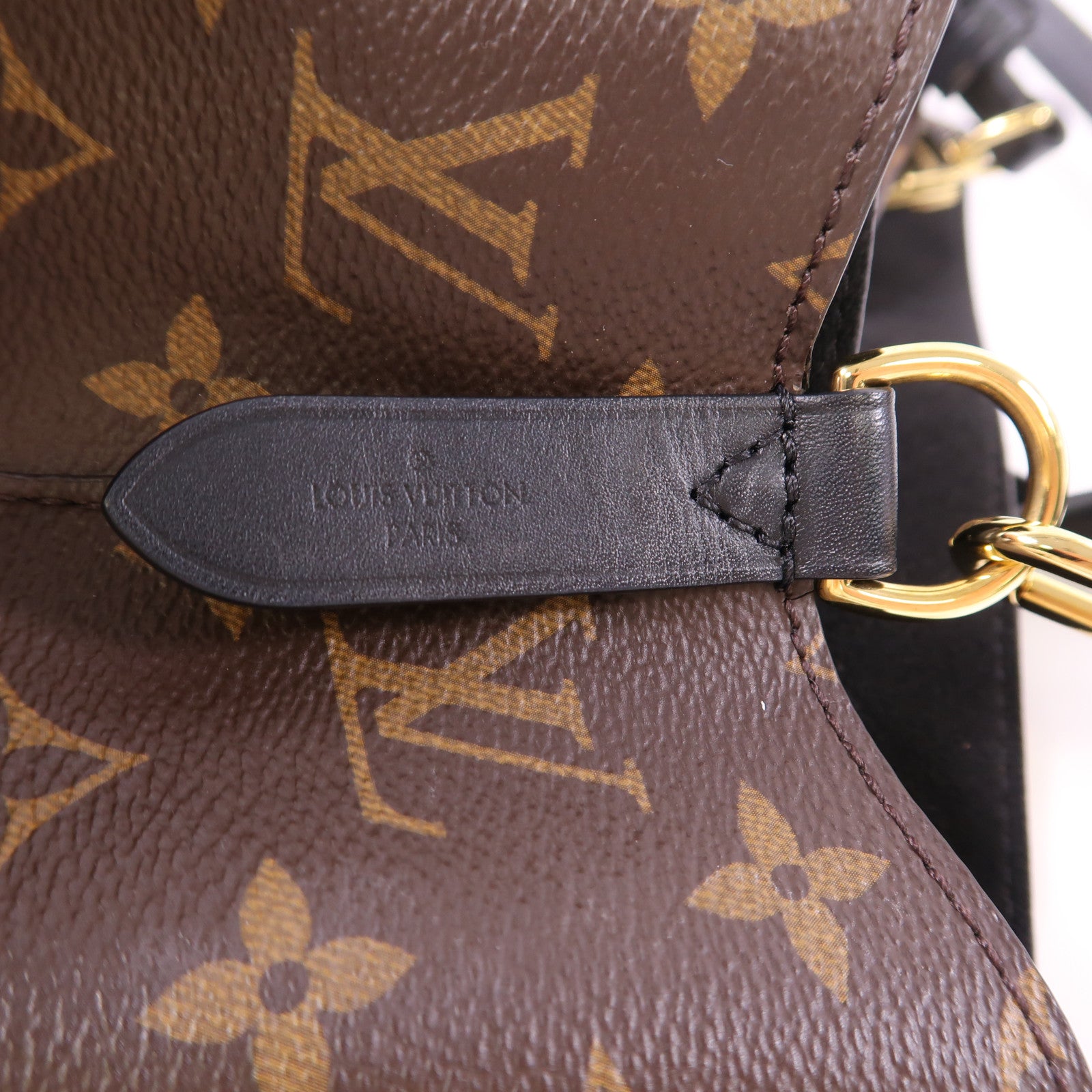 LOUIS VUITTON Monogram Neo Noe MM金扣肩背袋棕色